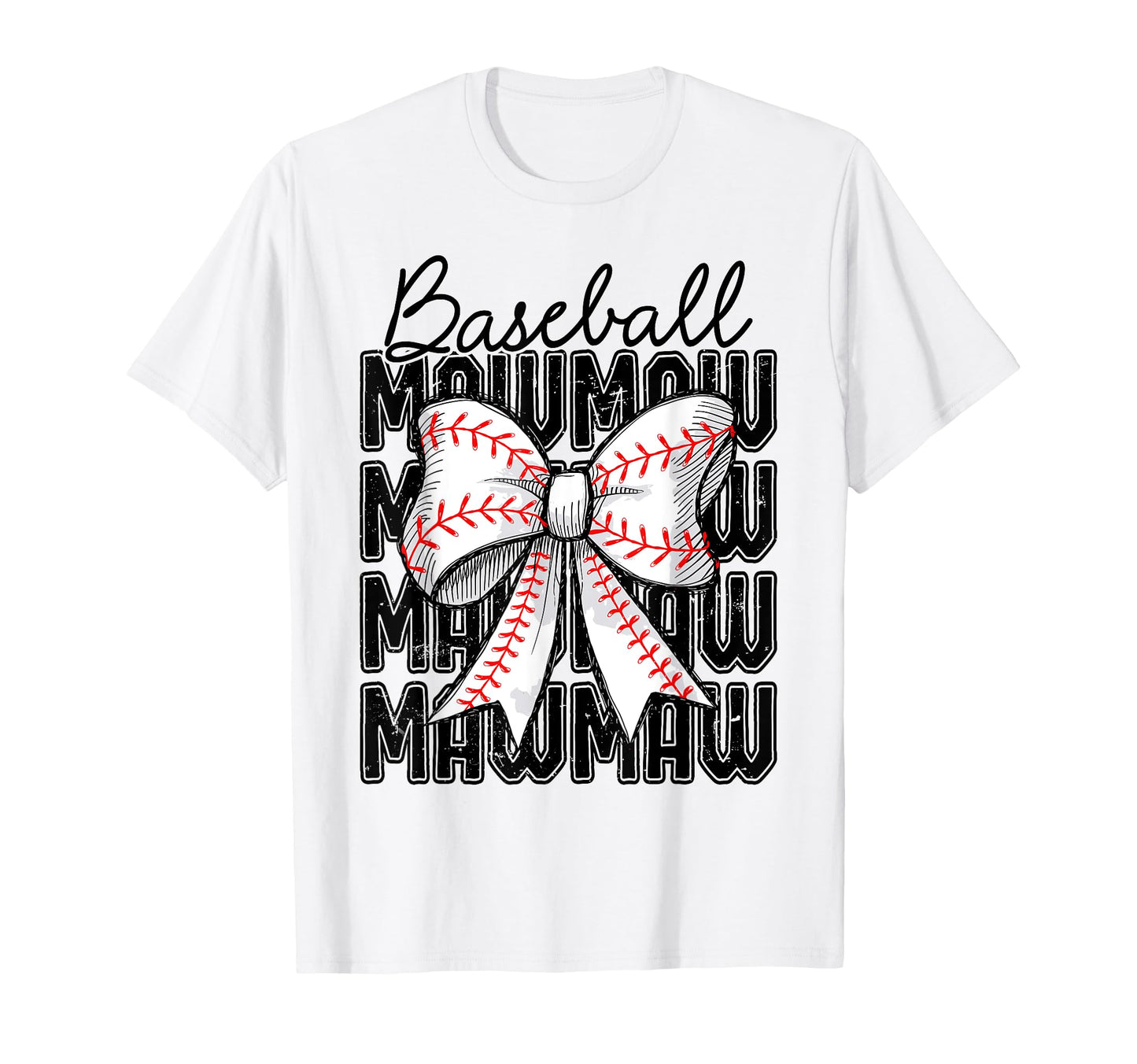 Funny Baseball Mawmaw Coquette Bow T-Shirt - Minimalist Print Unisex - T-Shirt, Sweatshirt, Hoodie