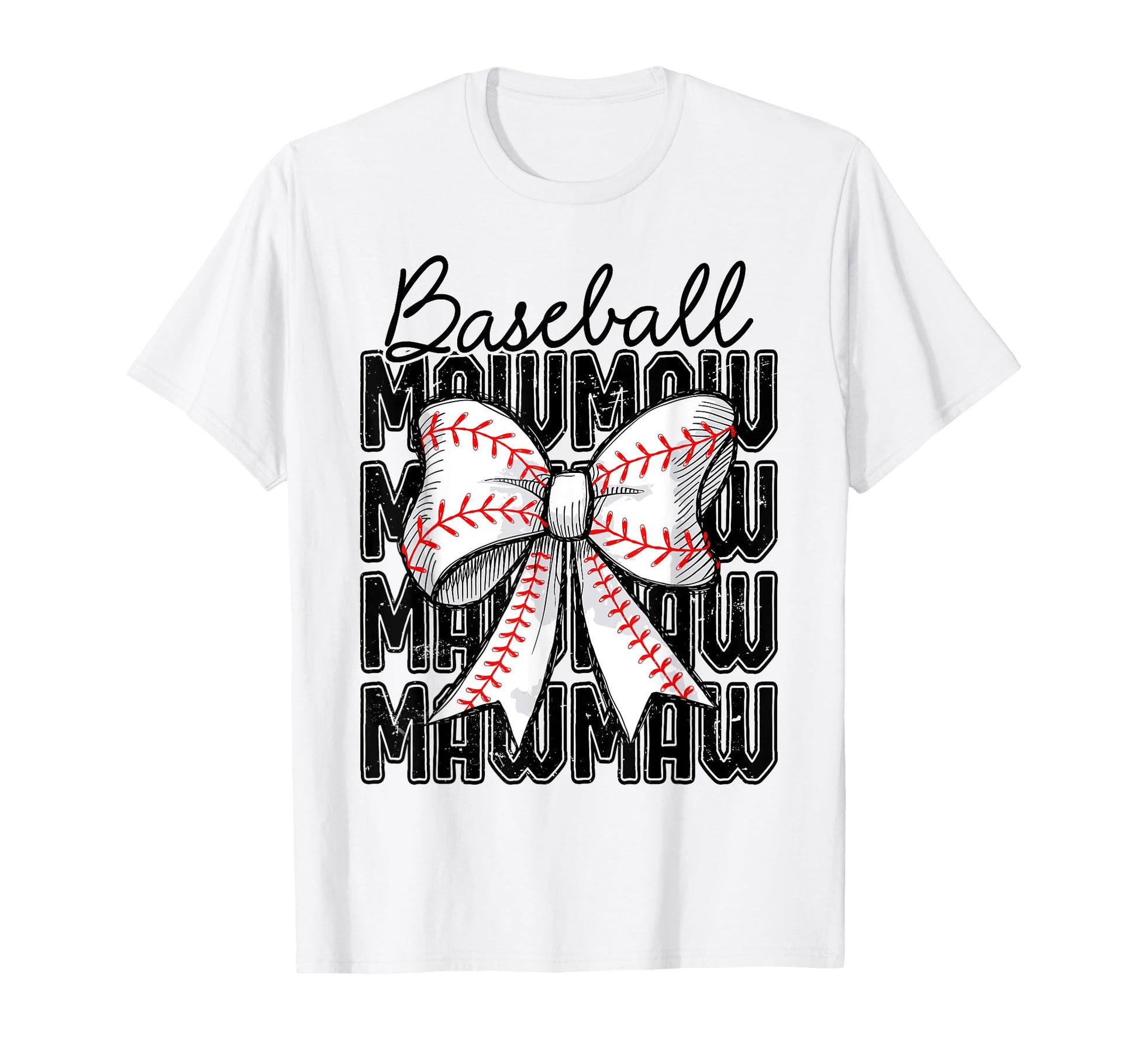 Funny Baseball Mawmaw Coquette Bow T-Shirt - Minimalist Print Unisex - T-Shirt, Sweatshirt, Hoodie
