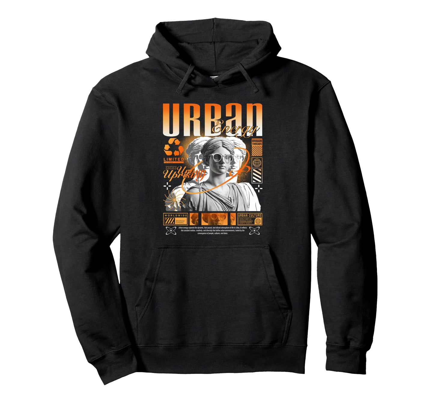 Y2K Energy Bold Urban Graffiti Aesthetic Hoodie - Fun Novelty Design Unisex - T-Shirt, Sweatshirt, Hoodie