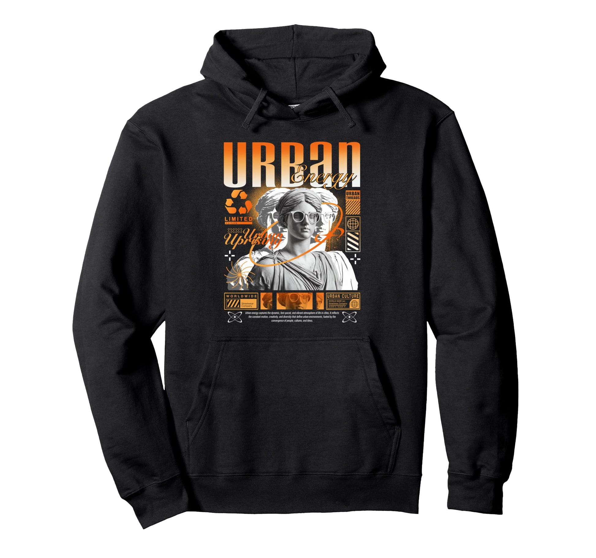 Y2K Energy Bold Urban Graffiti Aesthetic Hoodie - Fun Novelty Design Unisex - T-Shirt, Sweatshirt, Hoodie