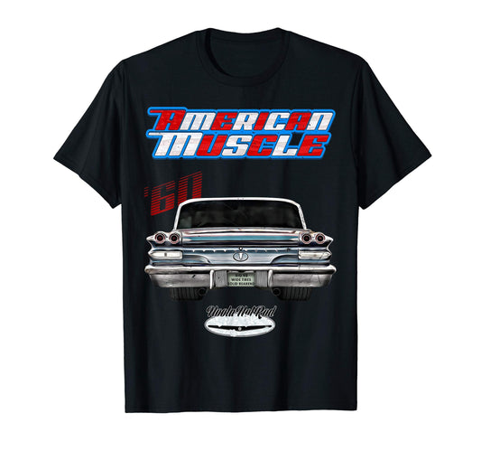1960 Bonneville Rockabilly Rusty Car T-Shirt - Trendy Graphic Unisex - T-Shirt, Sweatshirt, Hoodie