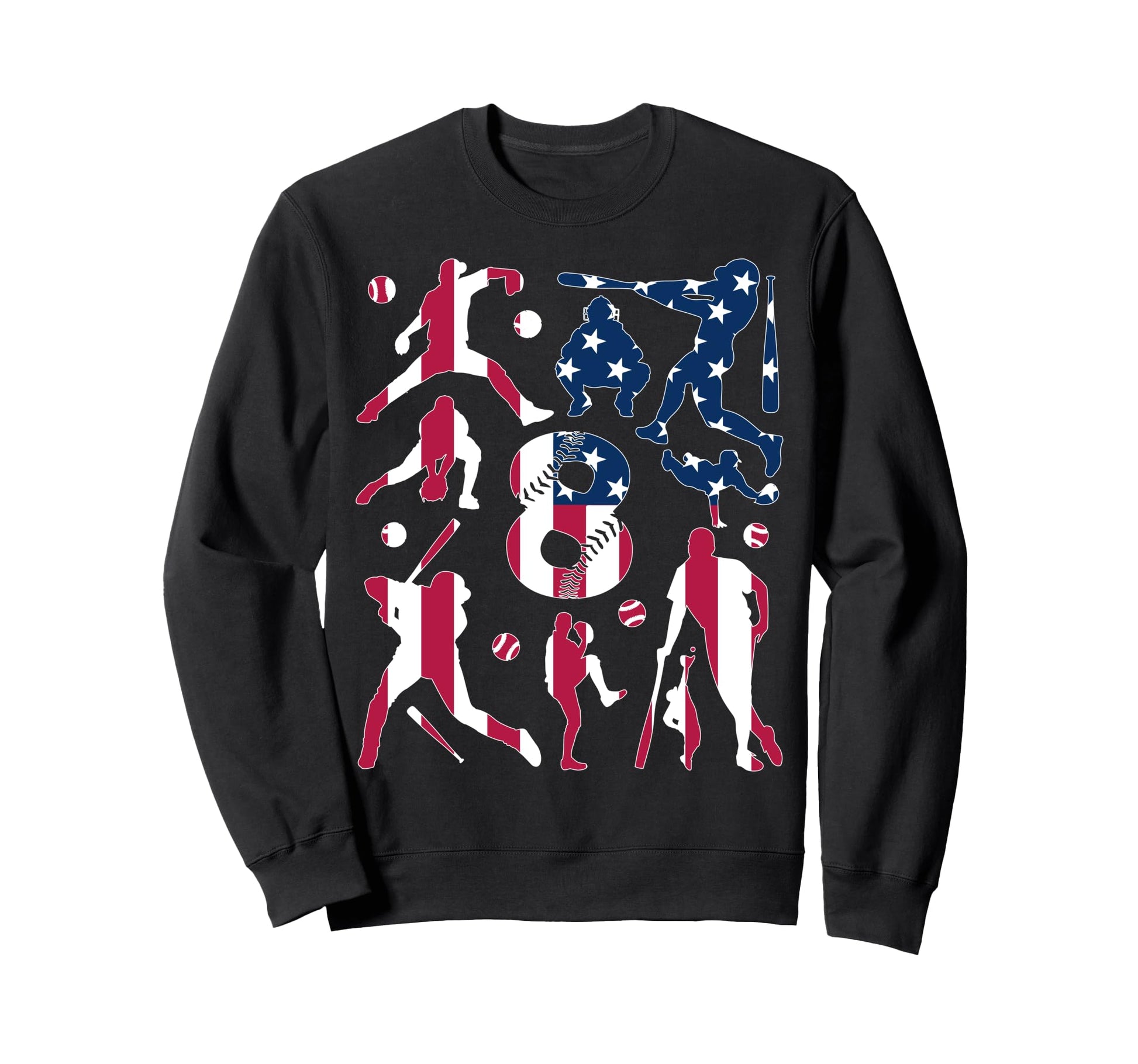 Number 8 Years Baseball 8Th Sweatshirt - Casual Everyday Wear for Adults - T-Shirt, Sweatshirt, Hoodie
