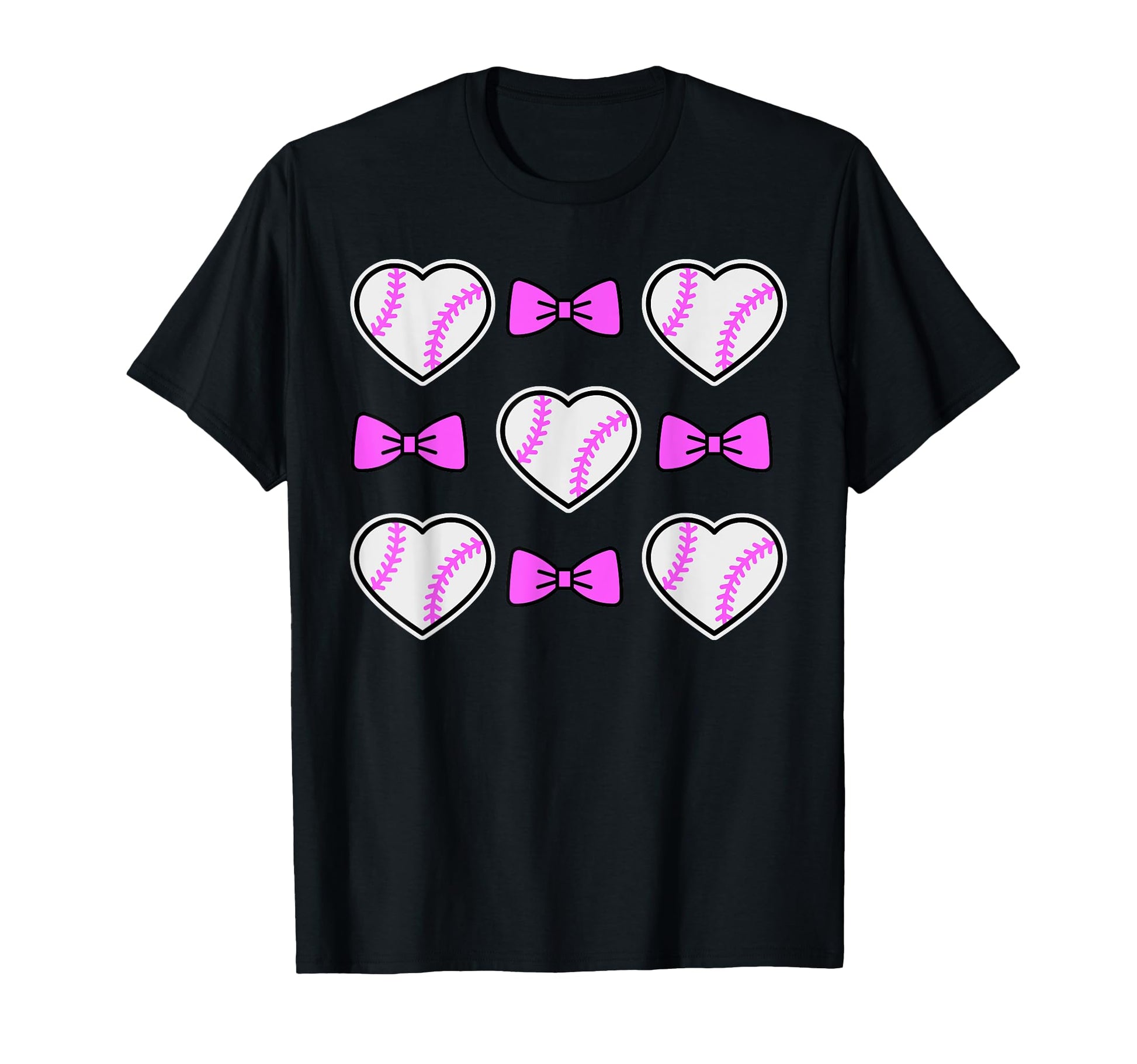 Coquette Bow Baseball Mom Mothers T-Shirt - Casual Everyday Wear Men Women - T-Shirt, Sweatshirt, Hoodie
