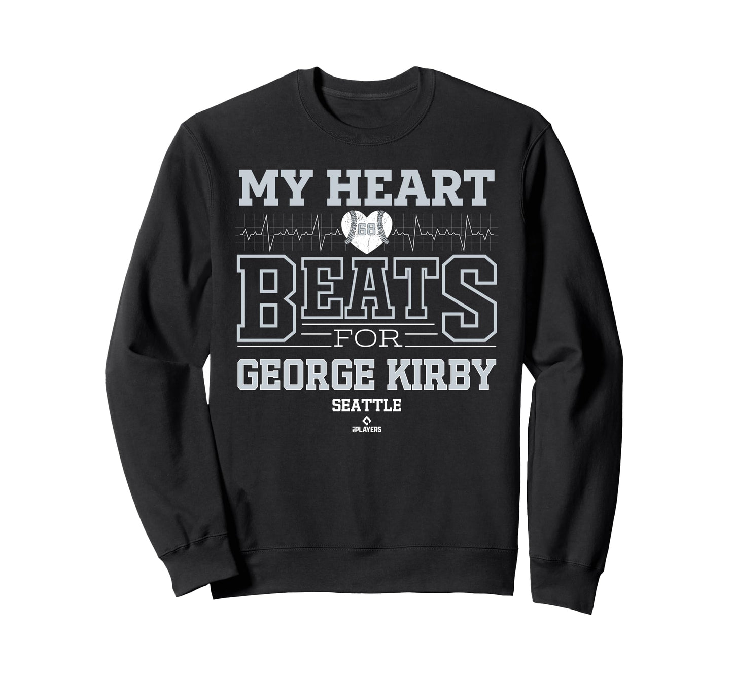 My Heart Beats George Kirby Seattle Sweatshirt - Unique Graphic Men Women - T-Shirt, Sweatshirt, Hoodie