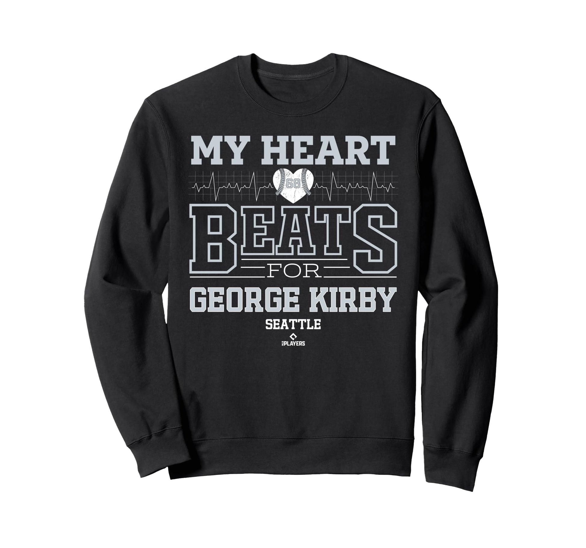 My Heart Beats George Kirby Seattle Sweatshirt - Unique Graphic Men Women - T-Shirt, Sweatshirt, Hoodie