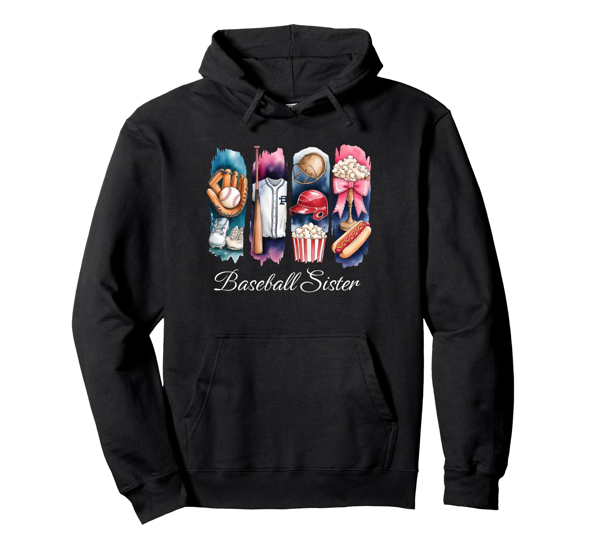 Baseball Sister Coquette Bow Hoodie - Casual Everyday Wear Men Women - T-Shirt, Sweatshirt, Hoodie