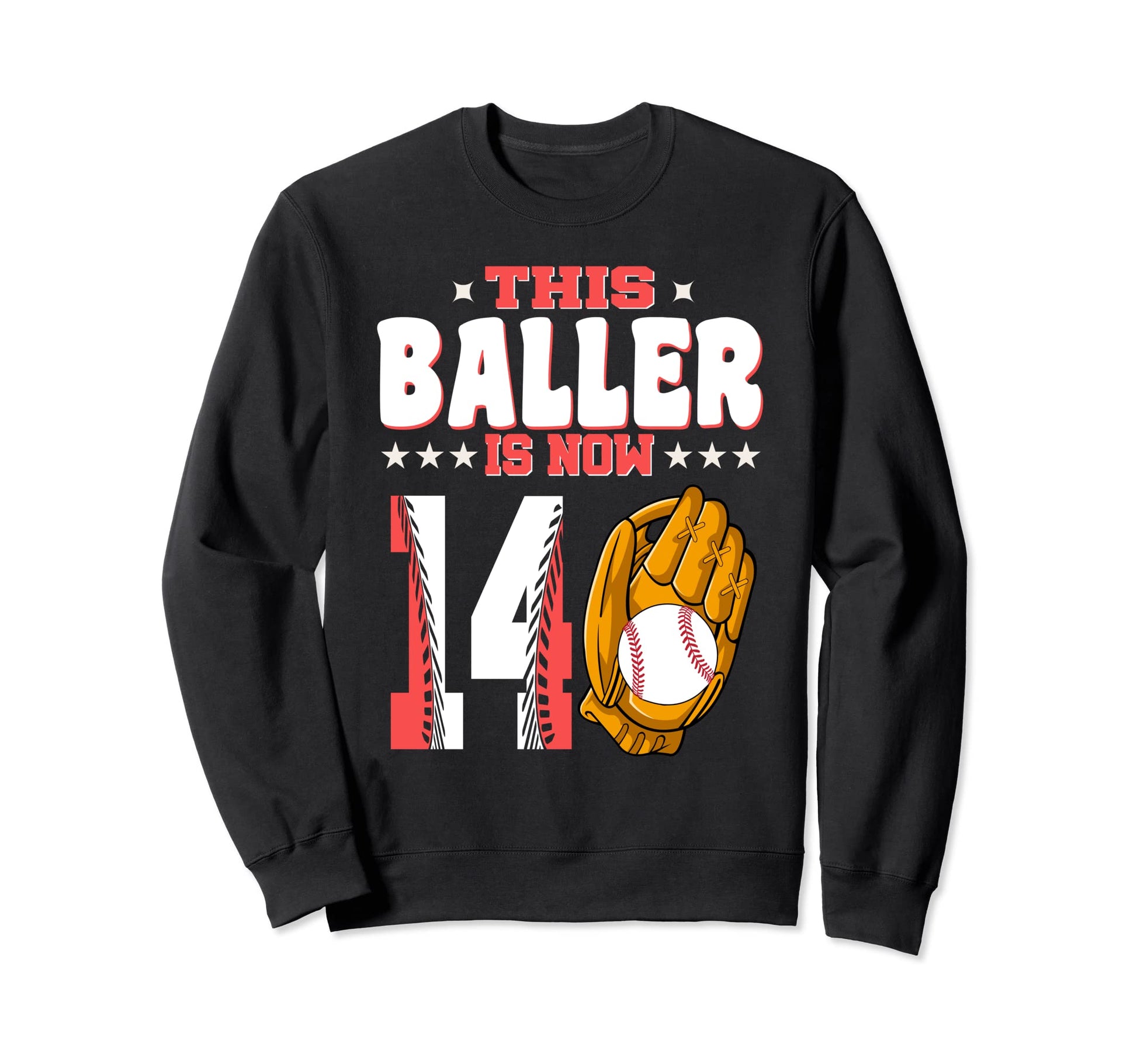 Baseball 14Th Birthday Baseball Sweatshirt - Graphic Print Men Women - T-Shirt, Sweatshirt, Hoodie