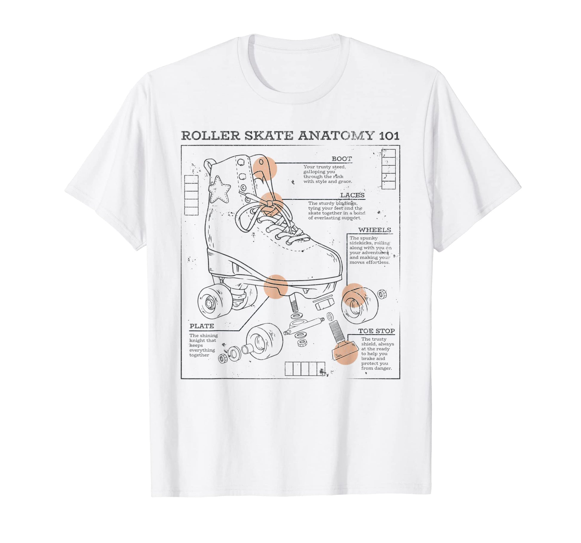 Roller Skate Anatomy Skater Sweet T-Shirt - Novelty Apparel for Adults - T-Shirt, Sweatshirt, Hoodie