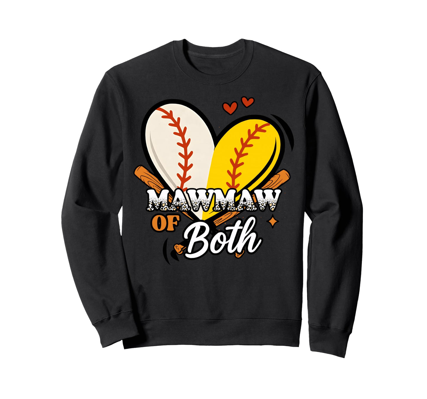 Mawmaw Both Baseball Softball Game Sweatshirt - Fun Novelty Design Unisex - T-Shirt, Sweatshirt, Hoodie