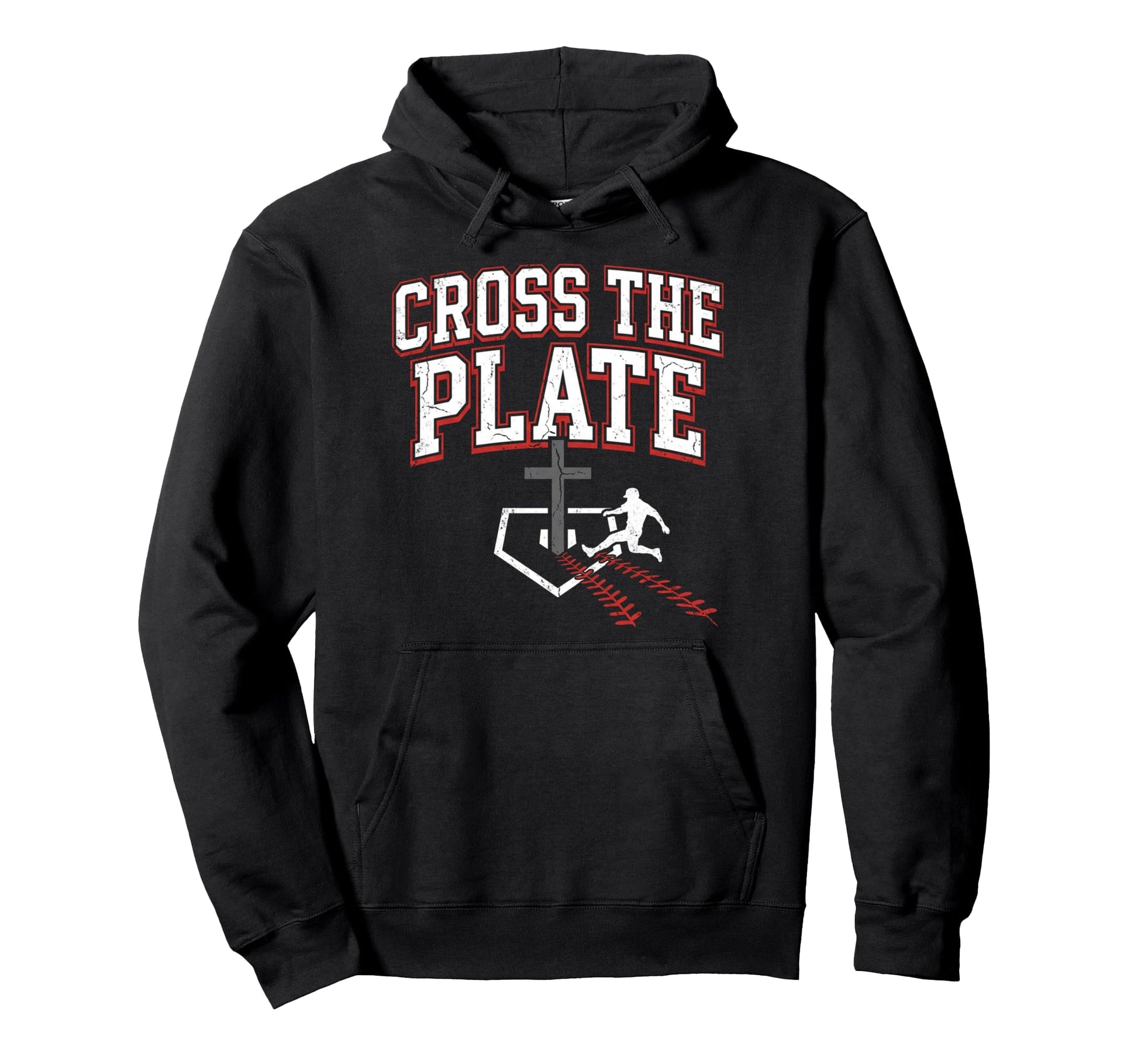 Cross Plate Christian Baseball Faith Hoodie - Streetwear Style Men Women - T-Shirt, Sweatshirt, Hoodie