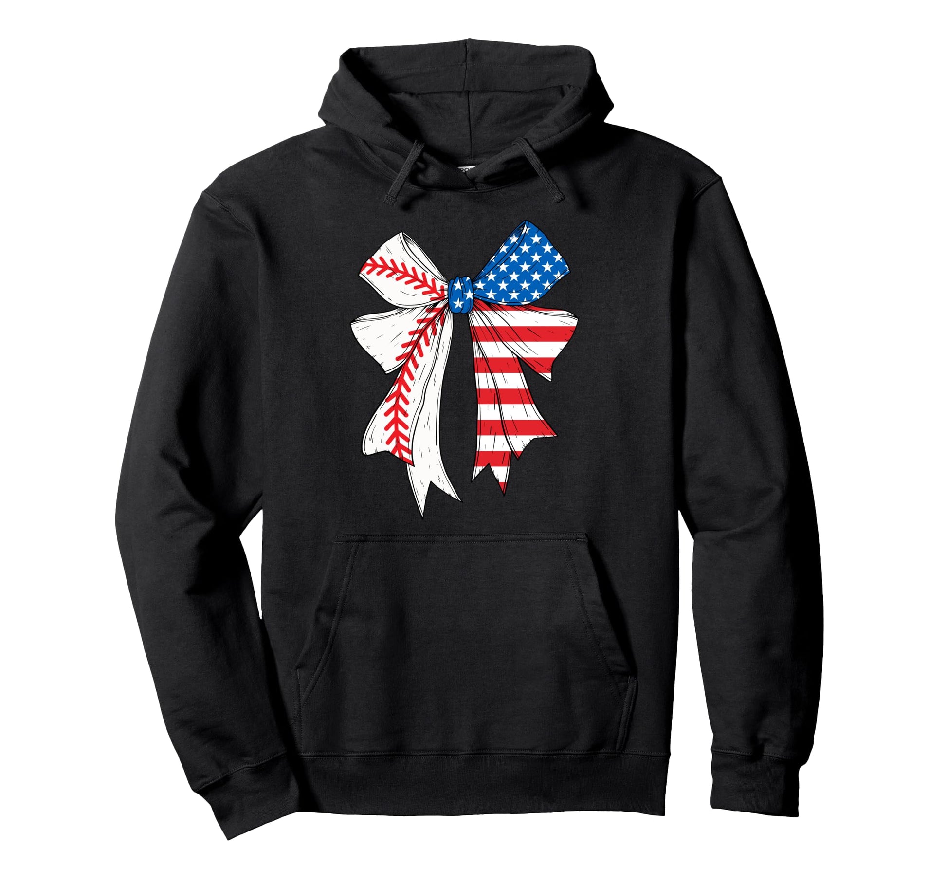 Baseball 4Th July Coquette Bow Hoodie - Streetwear Style Men Women - T-Shirt, Sweatshirt, Hoodie