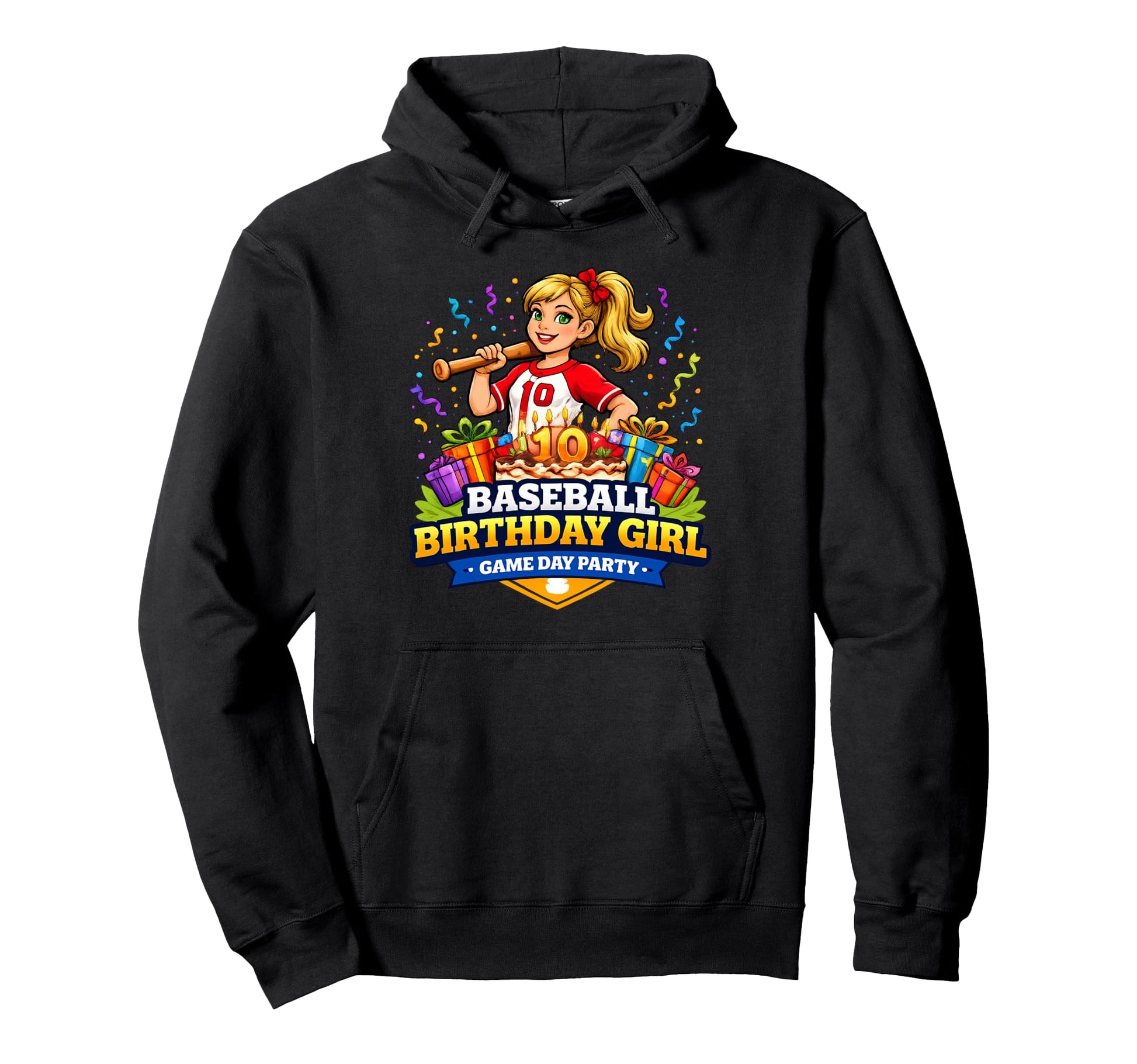 Baseball Birthday Game Day Party Hoodie - Casual Everyday Wear Unisex - T-Shirt, Sweatshirt, Hoodie