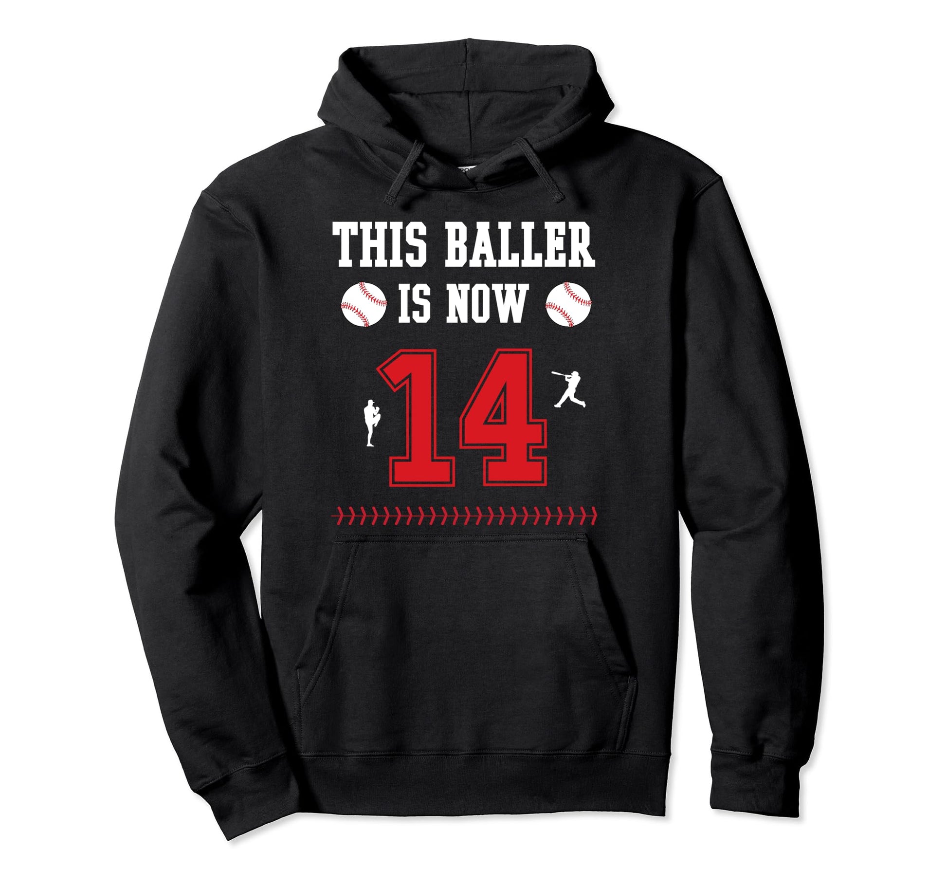 This Baller Is Now 14 Year Old Hoodie - Casual Everyday Wear Men Women - T-Shirt, Sweatshirt, Hoodie