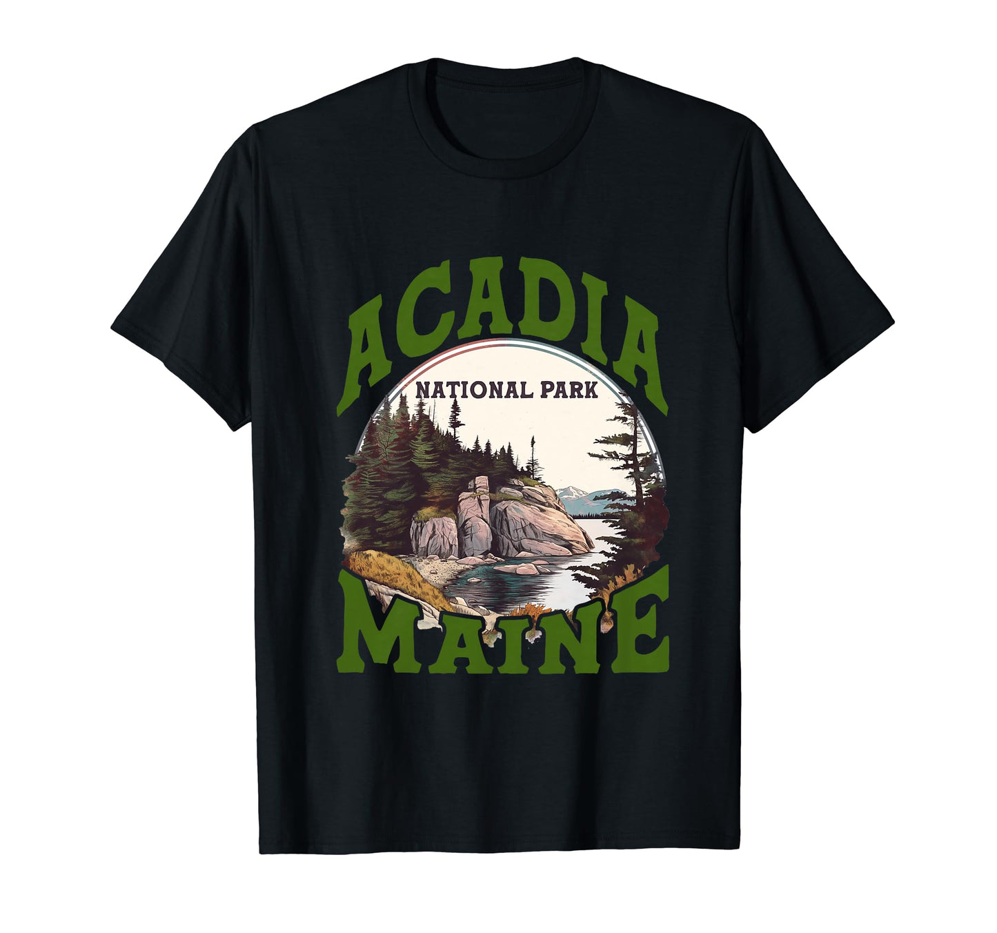 Acadia Usa National Park Maine Outdoors T-Shirt - Custom Art Print Unisex - T-Shirt, Sweatshirt, Hoodie
