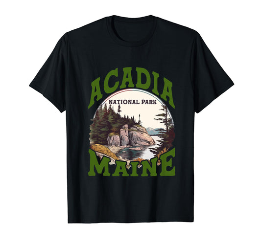 Acadia Usa National Park Maine Outdoors T-Shirt - Custom Art Print Unisex - T-Shirt, Sweatshirt, Hoodie