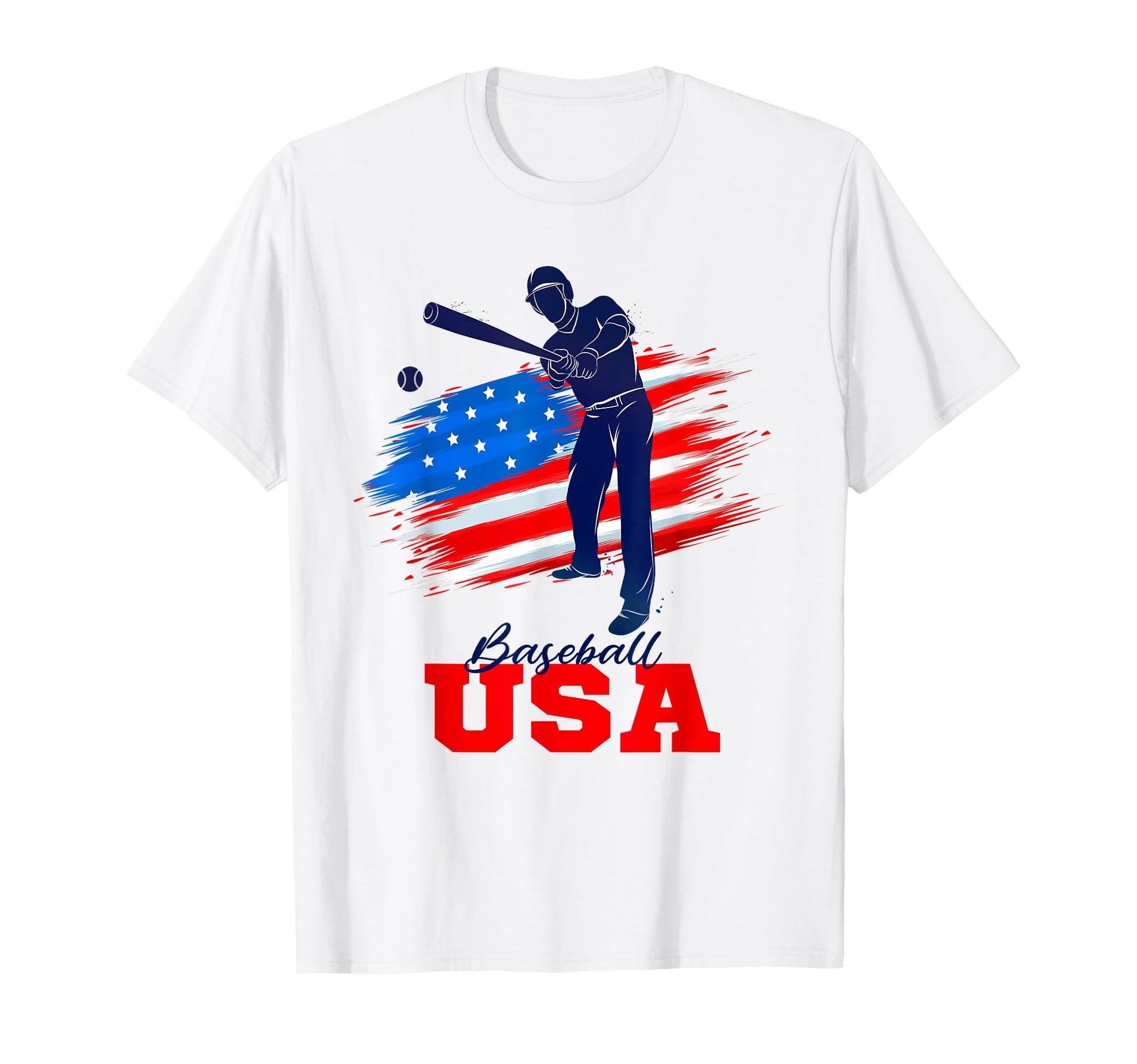 Baseball Usa Support Team American T-Shirt - Minimalist Print for Adults - T-Shirt, Sweatshirt, Hoodie