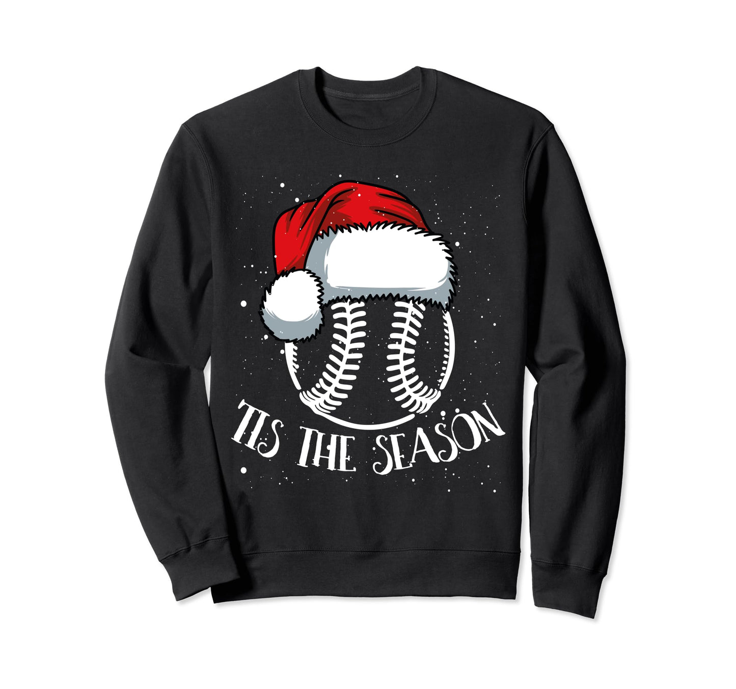 Baseball Merry Santa Claus Sweatshirt - Fun Novelty Design Men Women - T-Shirt, Sweatshirt, Hoodie