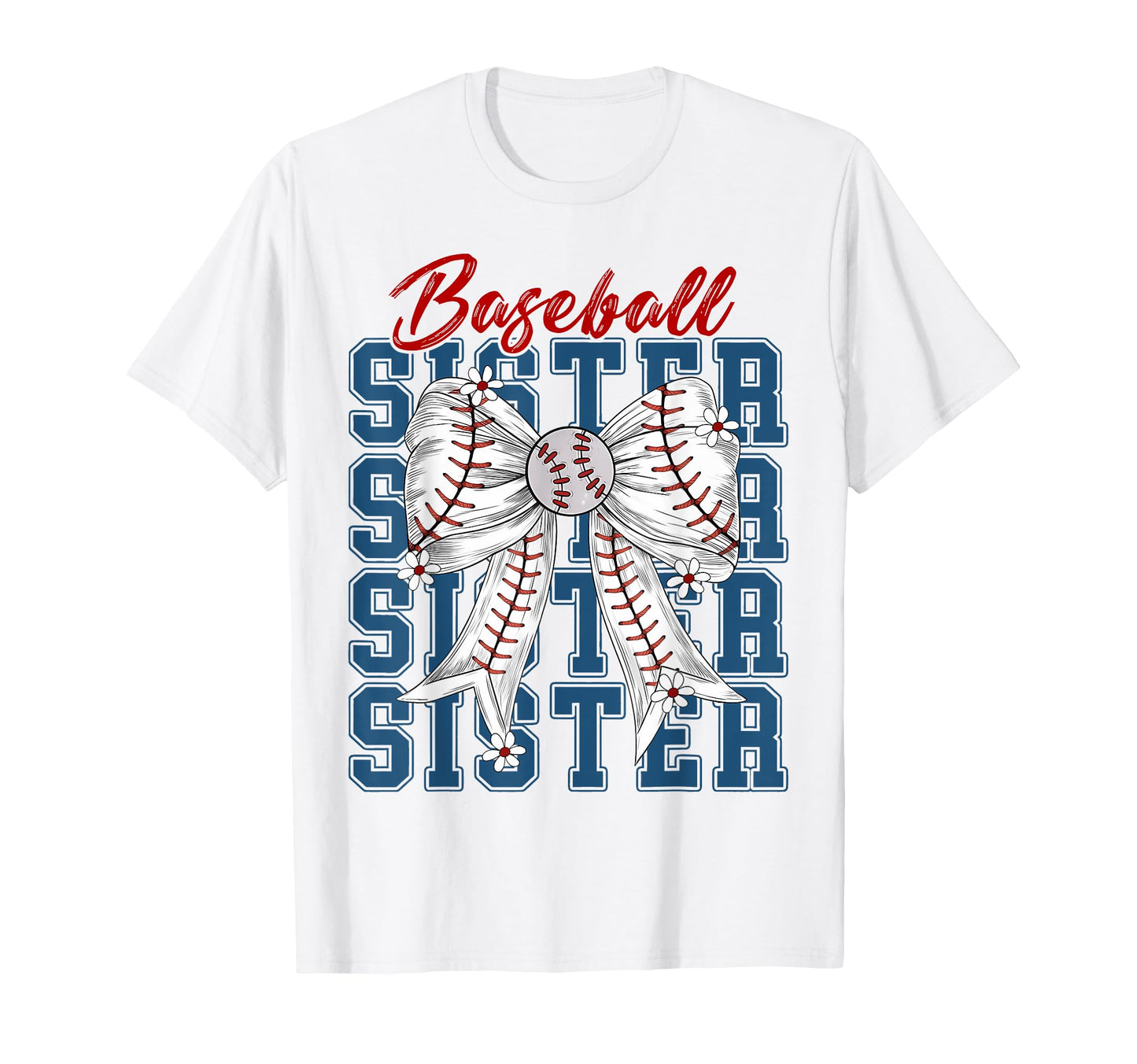 Baseball Sister Coquette Bow Biggest T-Shirt - Aesthetic Graphic Men Women - T-Shirt, Sweatshirt, Hoodie