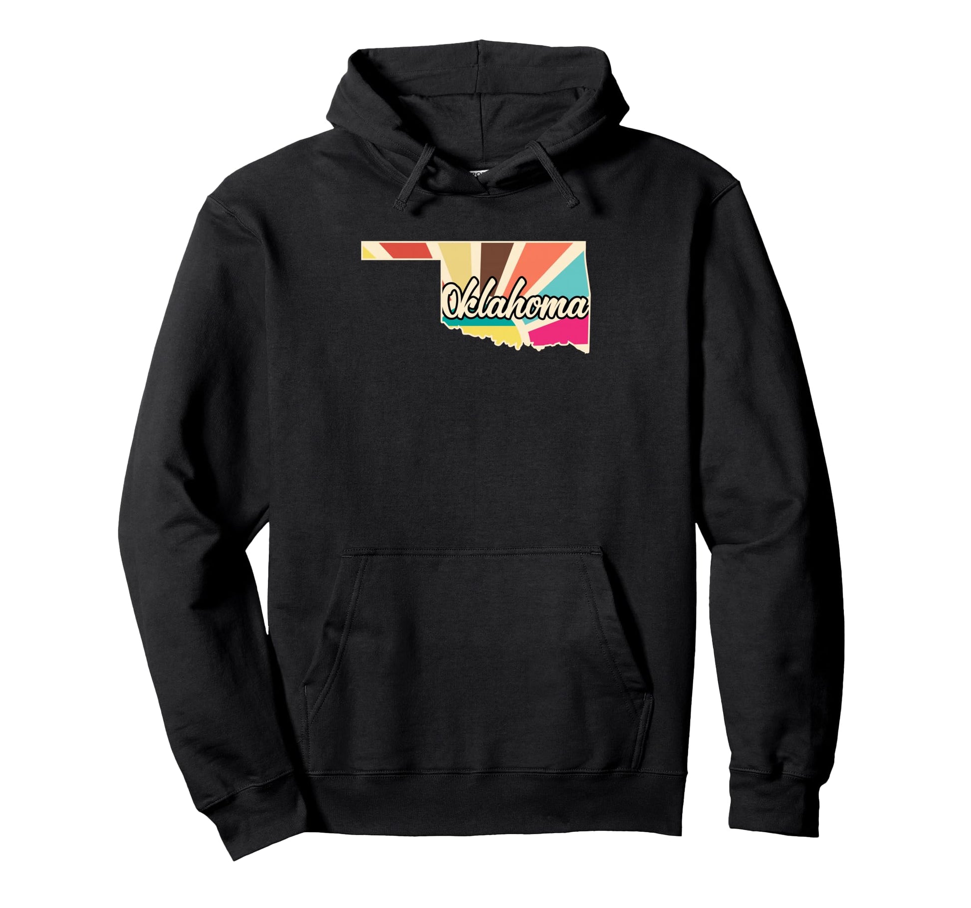 Oklahoma Pride Oklahoma Colorful State Hoodie - Novelty Apparel for Adults - T-Shirt, Sweatshirt, Hoodie