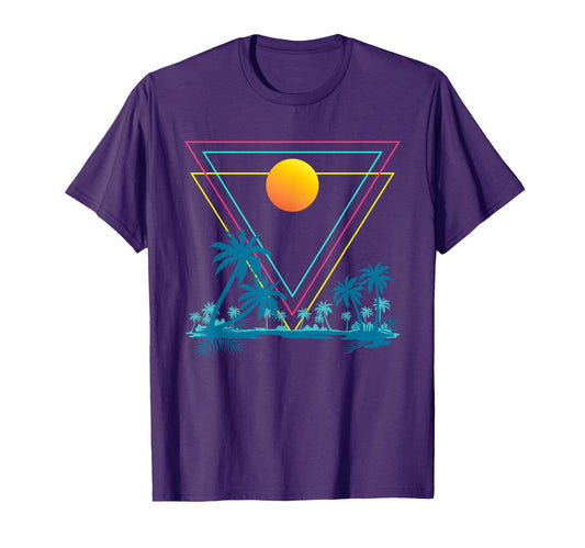1990S Palm Trees Synthwave 80S T-Shirt - Casual Everyday Wear Men Women - T-Shirt, Sweatshirt, Hoodie