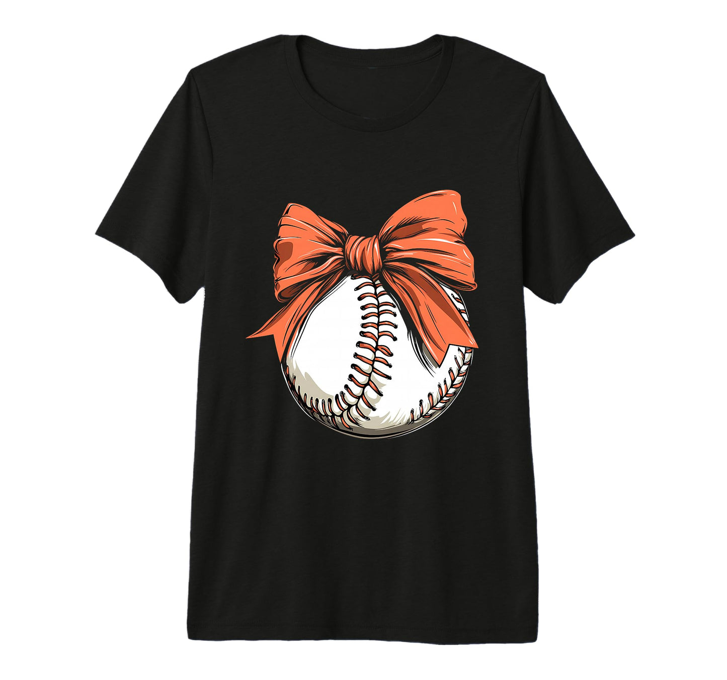 Baseball Coquette Bow Baseball T-Shirt - Custom Art Print for Adults - T-Shirt, Sweatshirt, Hoodie