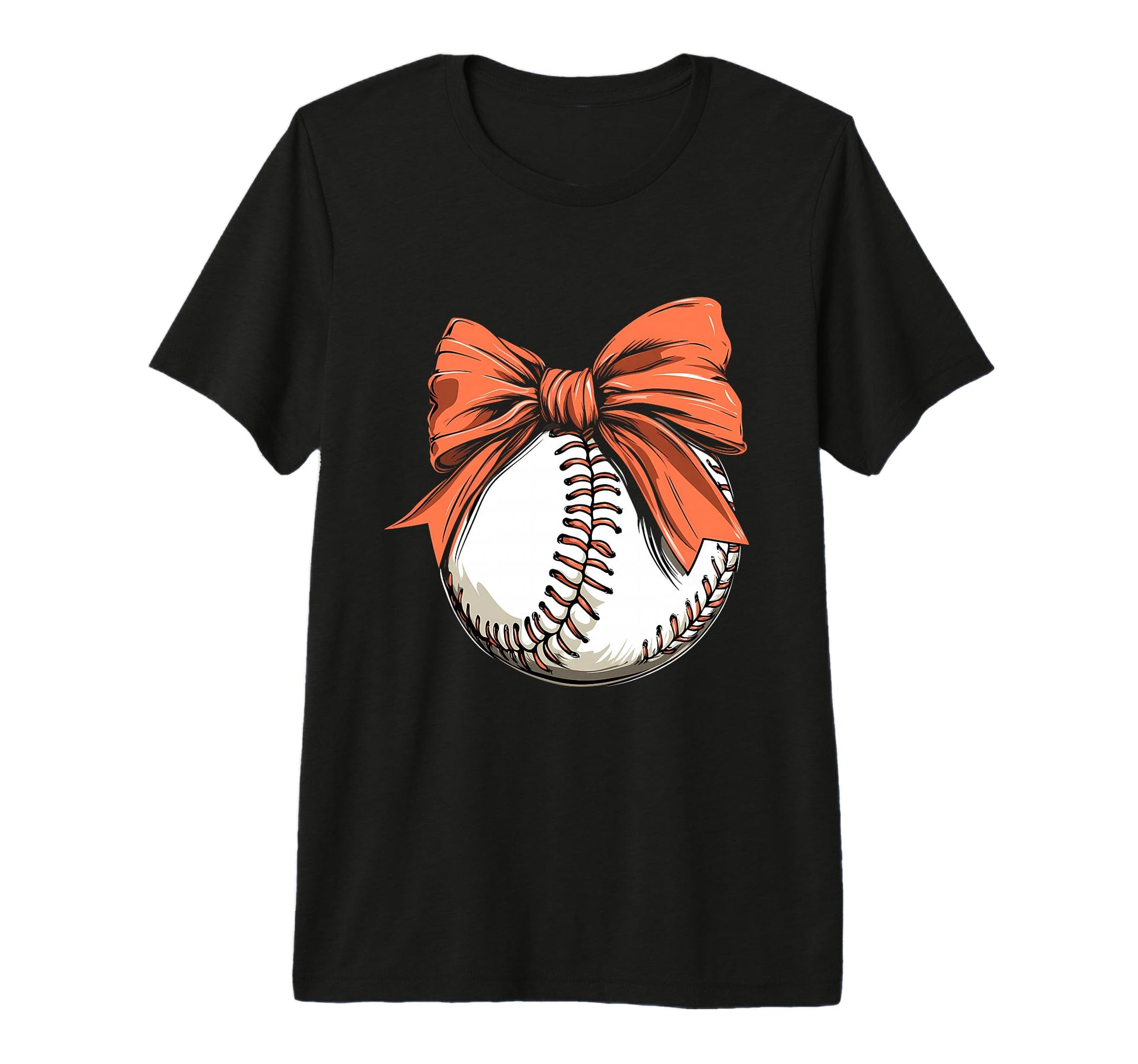 Baseball Coquette Bow Baseball T-Shirt - Custom Art Print for Adults - T-Shirt, Sweatshirt, Hoodie
