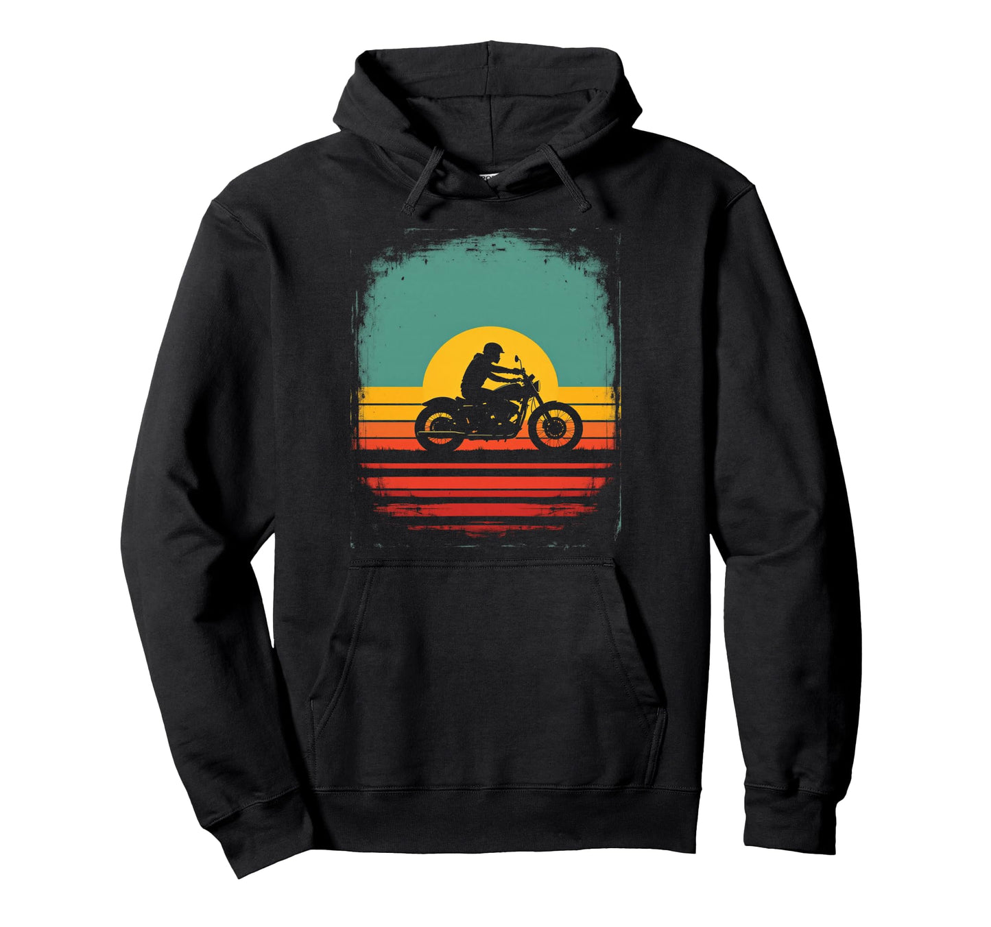 Motorcycle Silhouette Hoodie - Fun Novelty Design Unisex - T-Shirt, Sweatshirt, Hoodie
