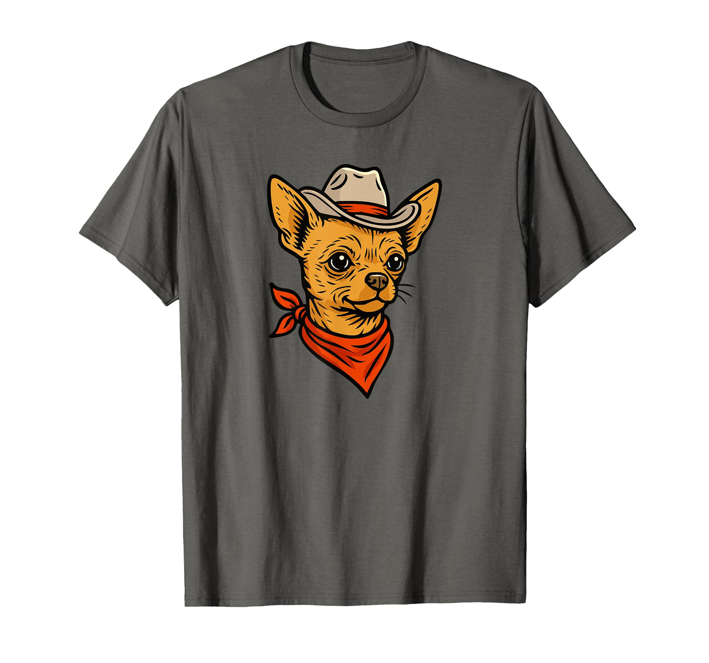 Funny Cowboy Chihuahua Drawing Dog T-Shirt - Unique Graphic Unisex - T-Shirt, Sweatshirt, Hoodie