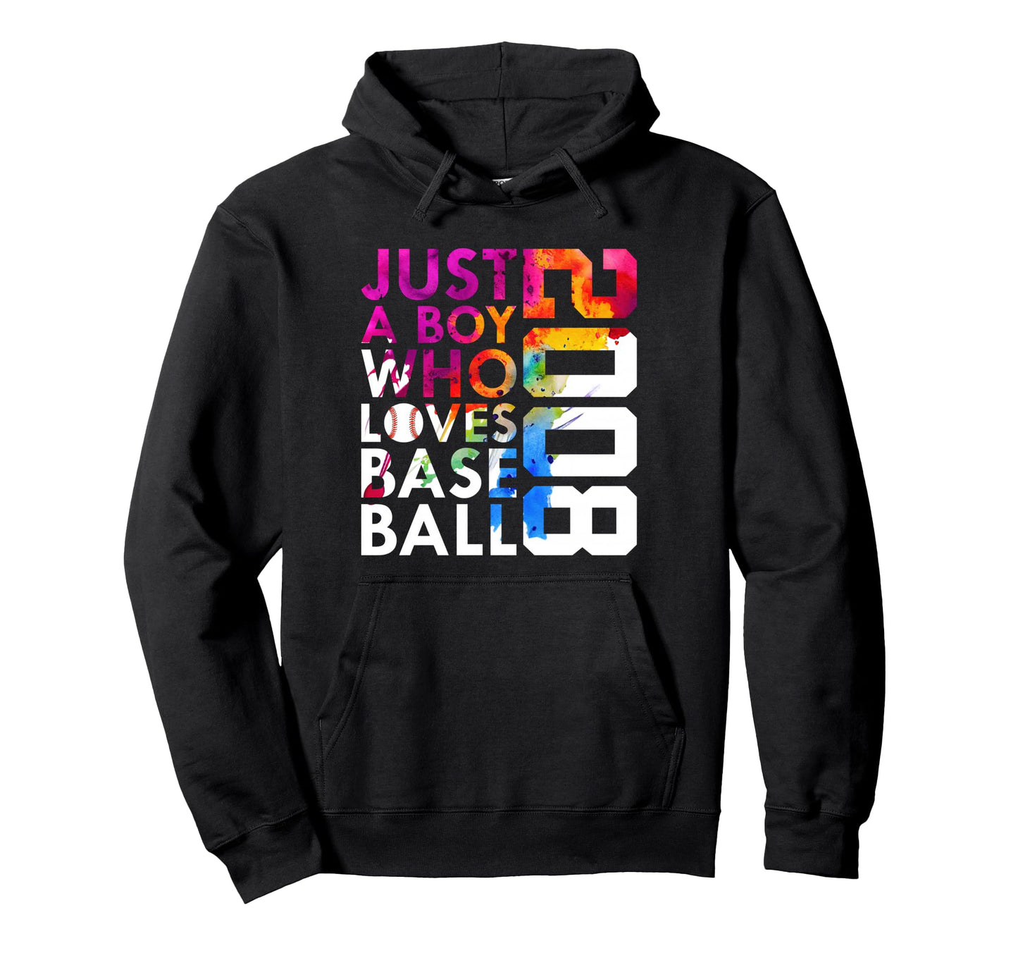 2008 Just Who Loves Baseball 18Th Birthday Hoodie - Graphic Print Unisex - T-Shirt, Sweatshirt, Hoodie