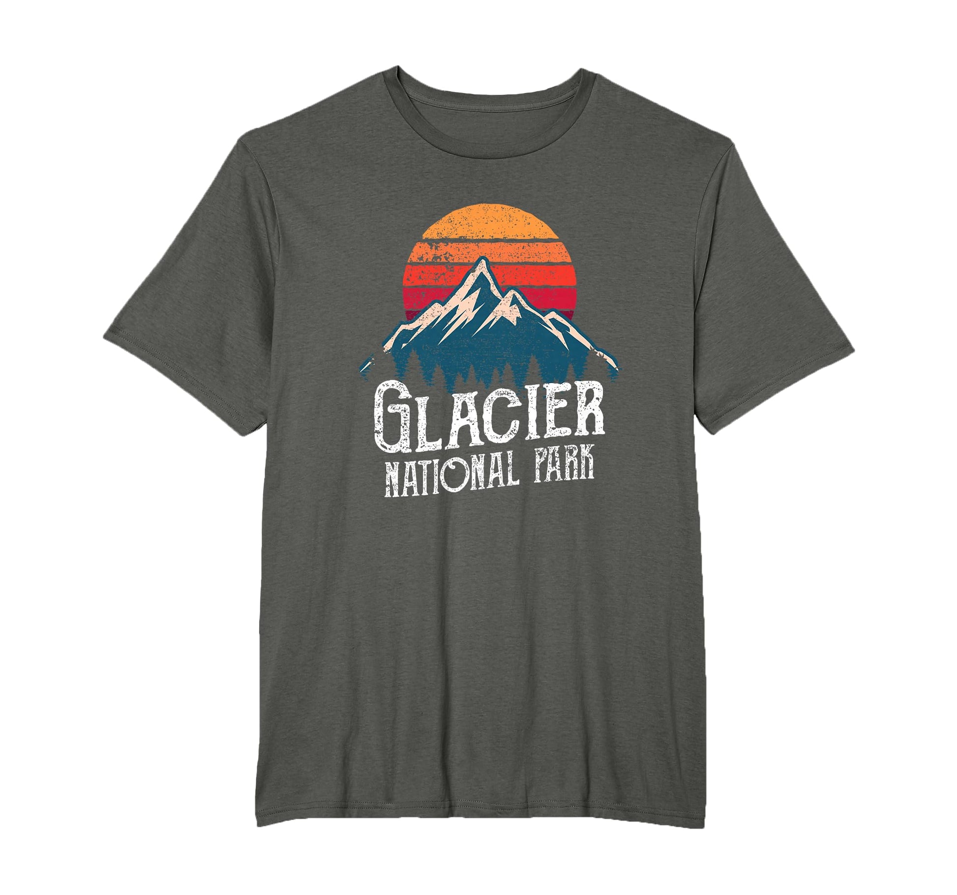 Glacier National Park Montana Mountain T-Shirt - Custom Art Print Men Women - T-Shirt, Sweatshirt, Hoodie