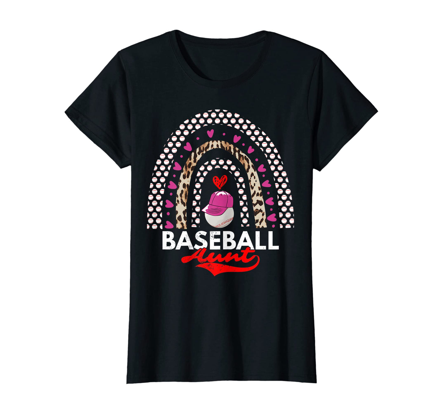 Womens Baseball Aunt Funny Baseball T-Shirt - Custom Art Print for Adults - T-Shirt, Sweatshirt, Hoodie