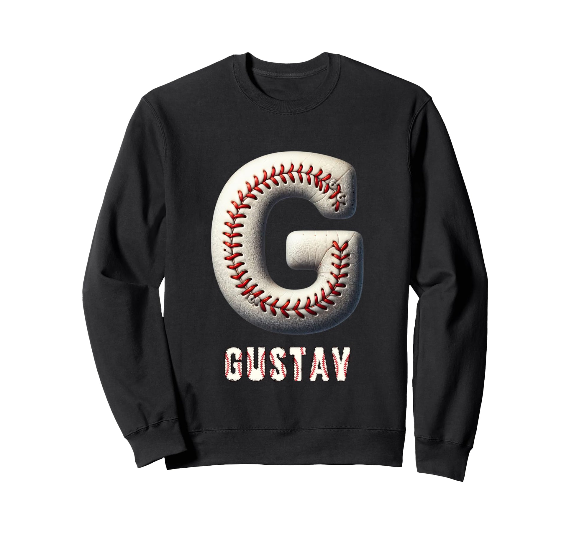 Baseball Home Run Justus Initial Letter Sweatshirt - Unique Graphic Unisex - T-Shirt, Sweatshirt, Hoodie