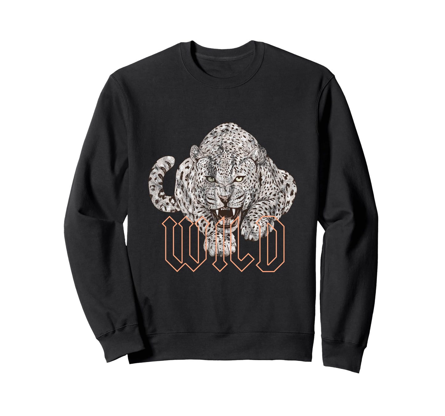 Wild Jaguar Leopard Cheetah Sweatshirt - Minimalist Print Men Women - T-Shirt, Sweatshirt, Hoodie