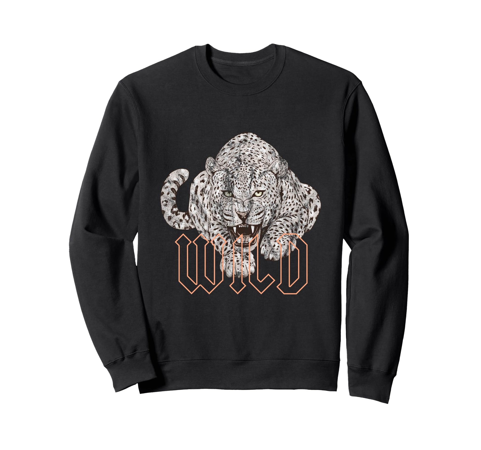 Wild Jaguar Leopard Cheetah Sweatshirt - Minimalist Print Men Women - T-Shirt, Sweatshirt, Hoodie