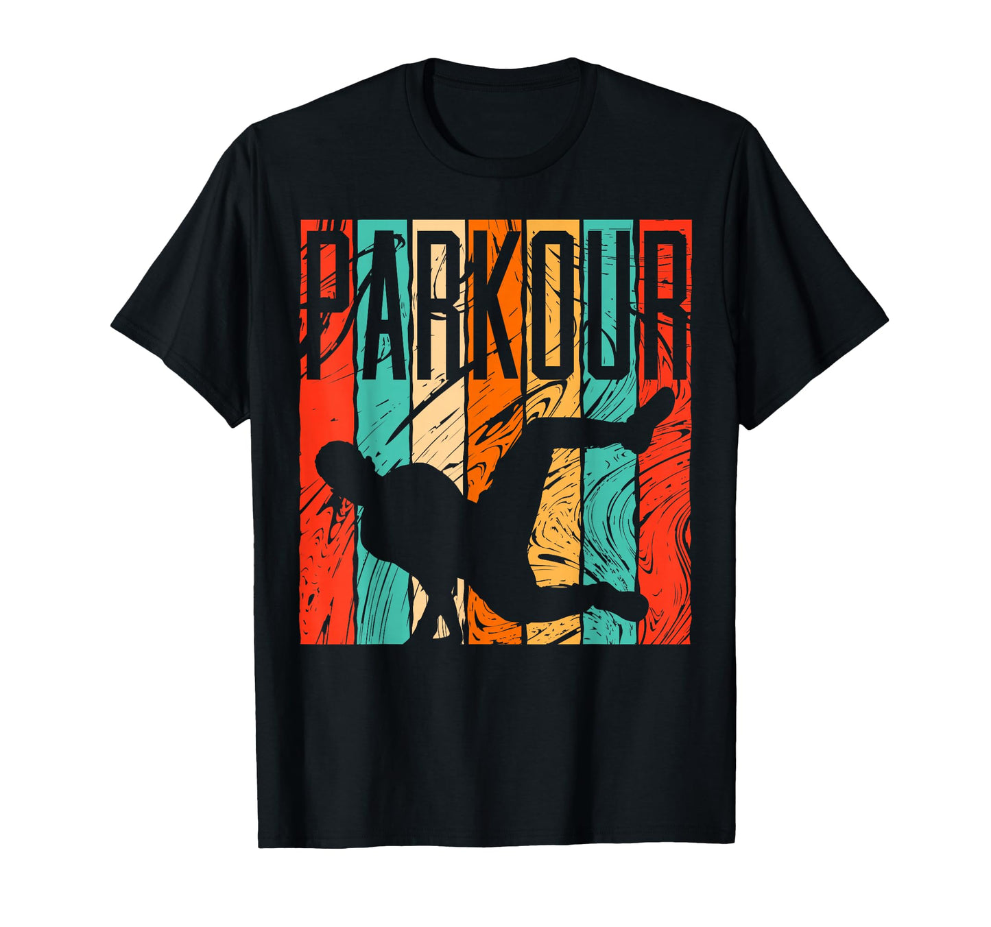 Parkour Striped Athlete Freerun T-Shirt - Trendy Graphic for Adults - T-Shirt, Sweatshirt, Hoodie