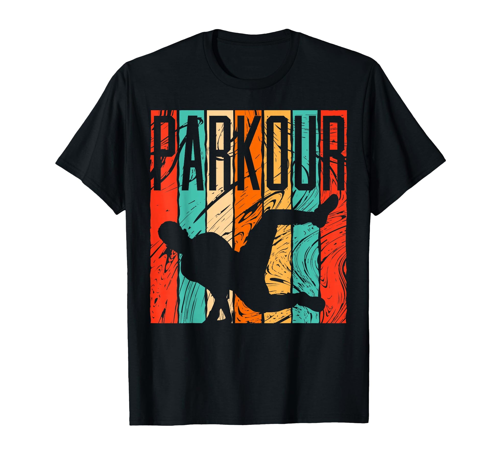 Parkour Striped Athlete Freerun T-Shirt - Trendy Graphic for Adults - T-Shirt, Sweatshirt, Hoodie