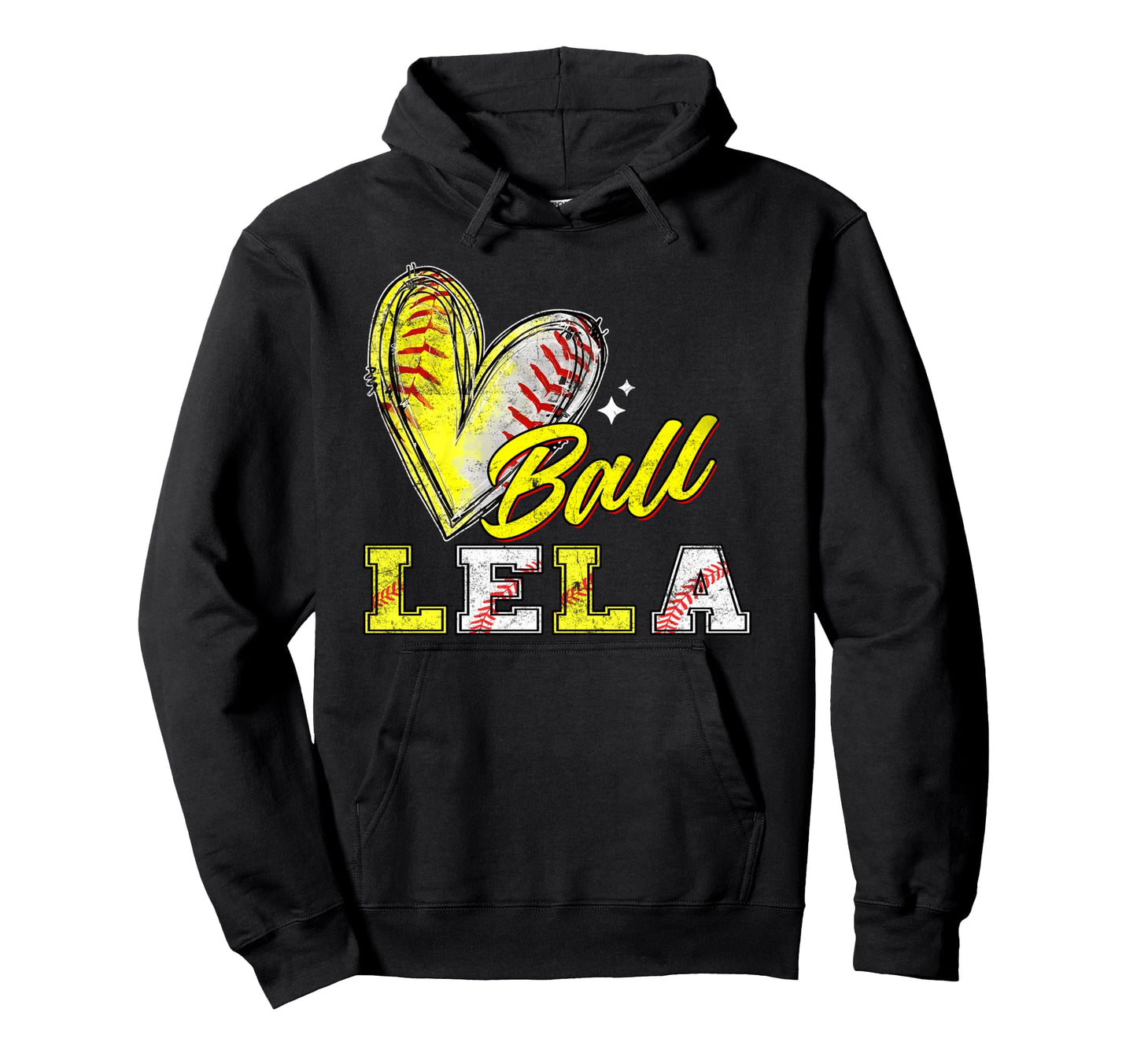 Funny Ball Lela Softball Baseball Lela Hoodie - Trendy Graphic Unisex - T-Shirt, Sweatshirt, Hoodie
