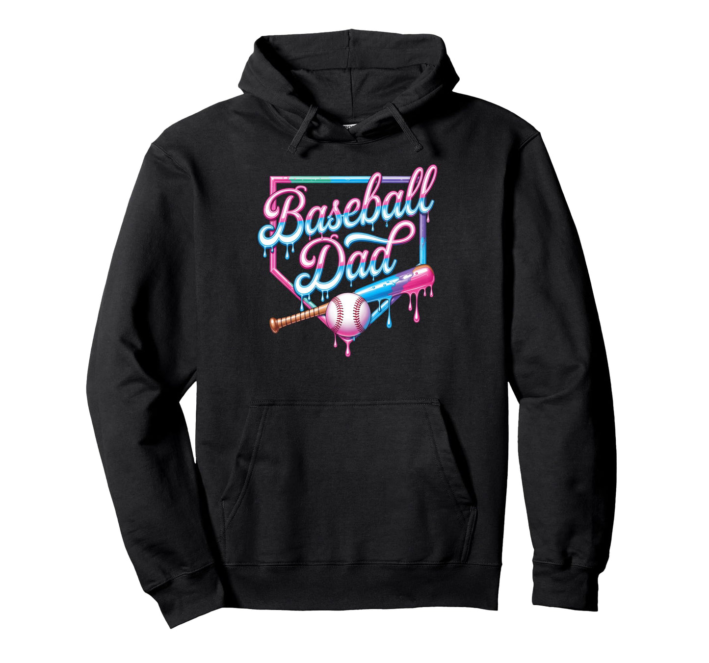 Funny Dada Dad Fathers Day Baseball Ice Hoodie - Unique Graphic Men Women - T-Shirt, Sweatshirt, Hoodie