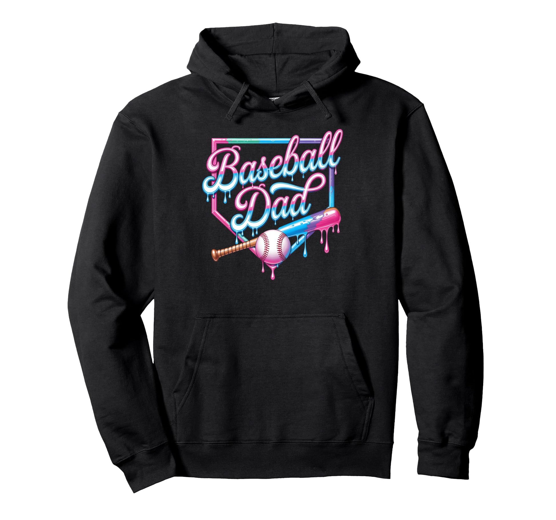 Funny Dada Dad Fathers Day Baseball Ice Hoodie - Unique Graphic Men Women - T-Shirt, Sweatshirt, Hoodie