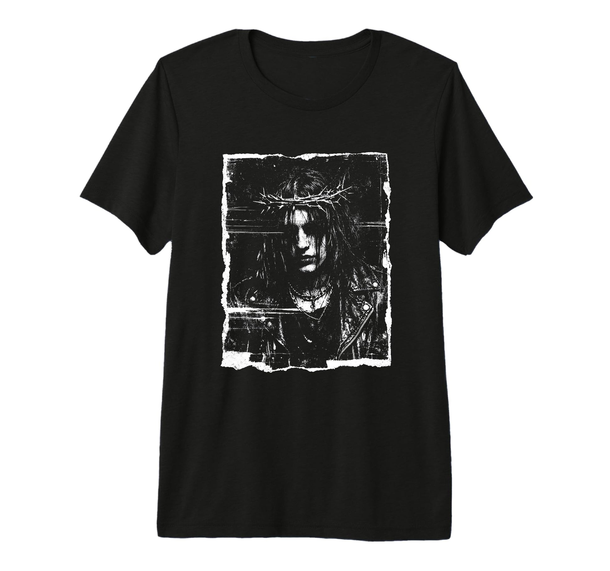 Gothic Messiah Crown Thorns Rocker Tri T-Shirt - Streetwear Style Unisex - T-Shirt, Sweatshirt, Hoodie