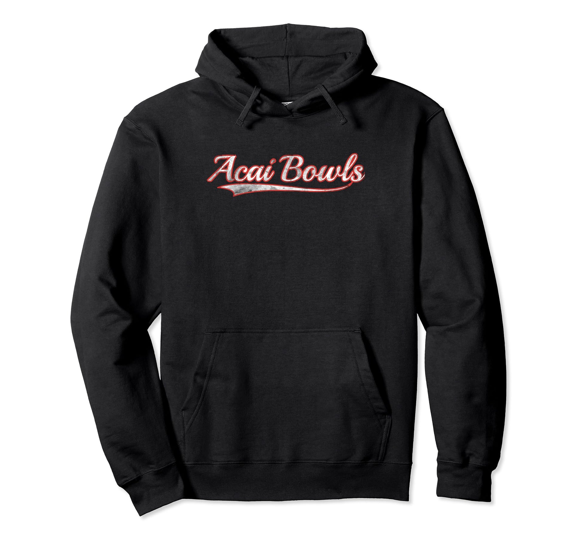 Acai Bowls Varsity Distressed Throwback Hoodie - Fun Novelty Design Unisex - T-Shirt, Sweatshirt, Hoodie