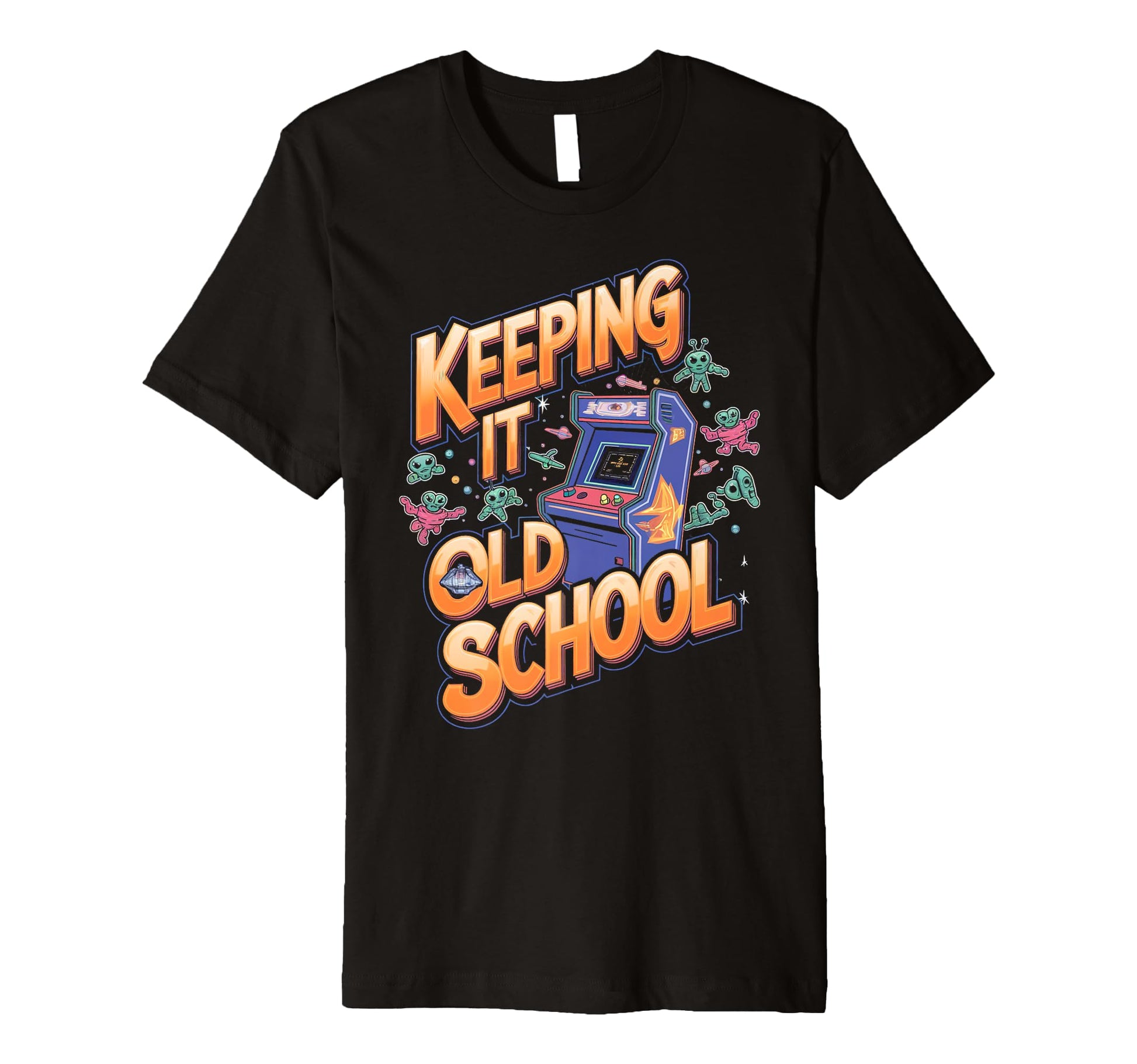 Keeping It Old Arcade Gamer Gaming T-Shirt - Fun Novelty Design for Adults - T-Shirt, Sweatshirt, Hoodie