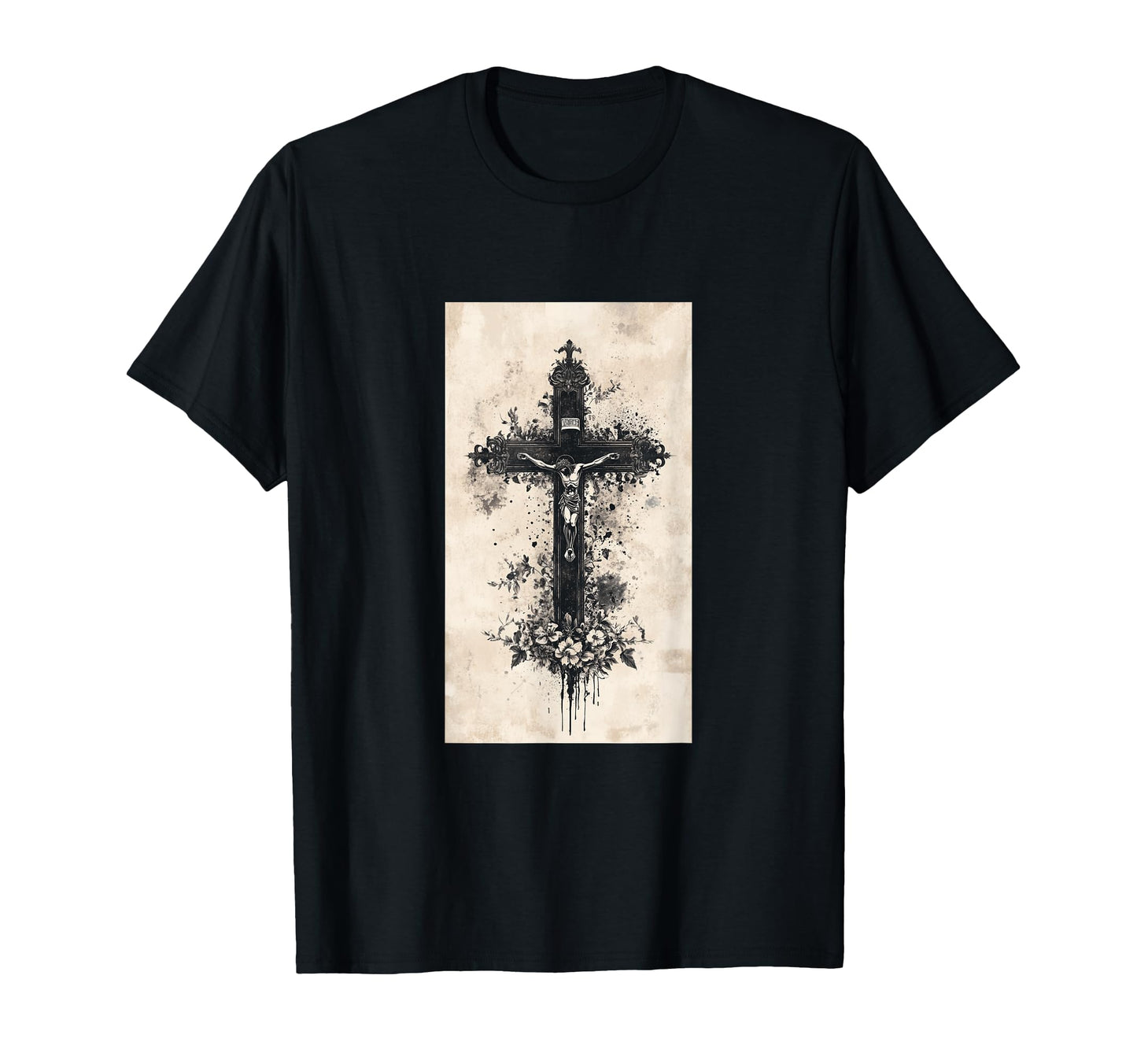Gothic Cross Grunge Aesthetic Y2K T-Shirt - Streetwear Style for Adults - T-Shirt, Sweatshirt, Hoodie