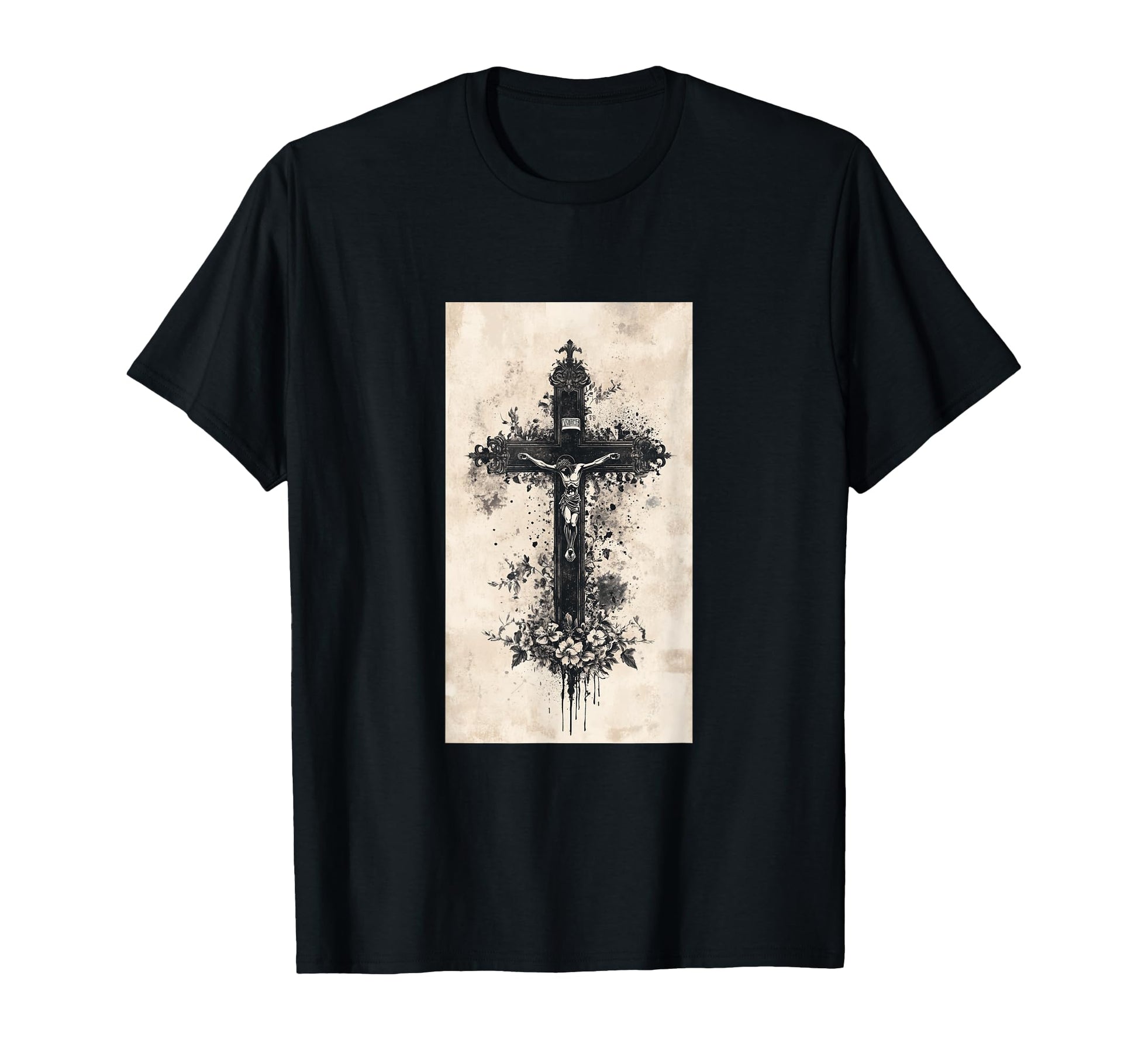 Gothic Cross Grunge Aesthetic Y2K T-Shirt - Streetwear Style for Adults - T-Shirt, Sweatshirt, Hoodie