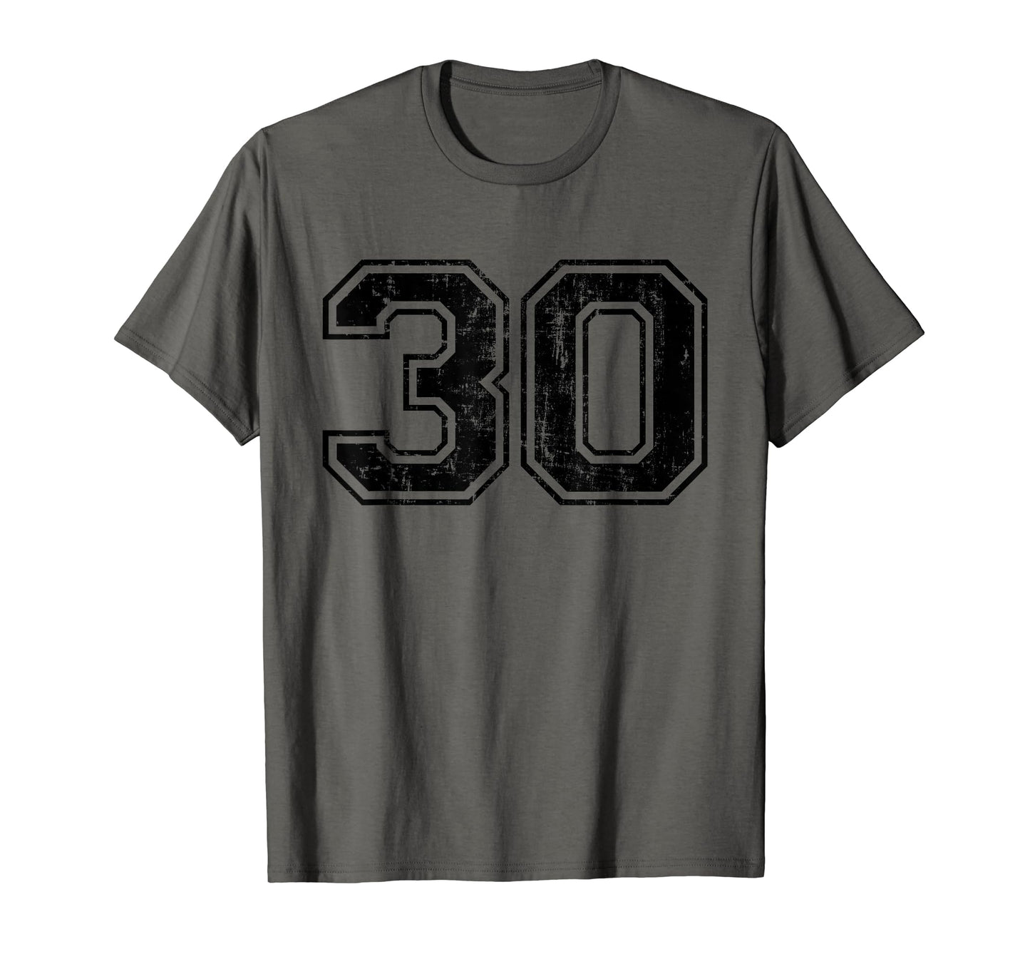 Number 30 Varsity Distressed Sport Team T-Shirt - Graphic Print Men Women - T-Shirt, Sweatshirt, Hoodie