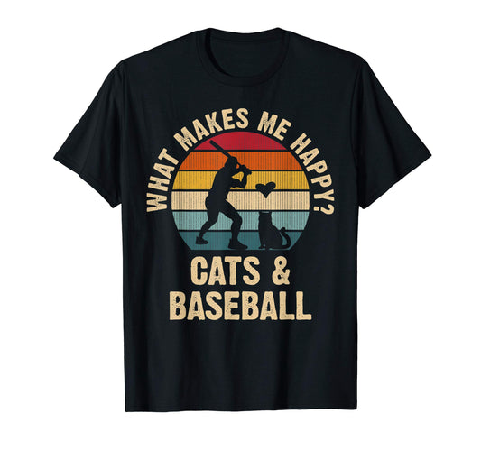 Baseball And Cats Lovers Funny Pet T-Shirt - Trendy Graphic Men Women - T-Shirt, Sweatshirt, Hoodie