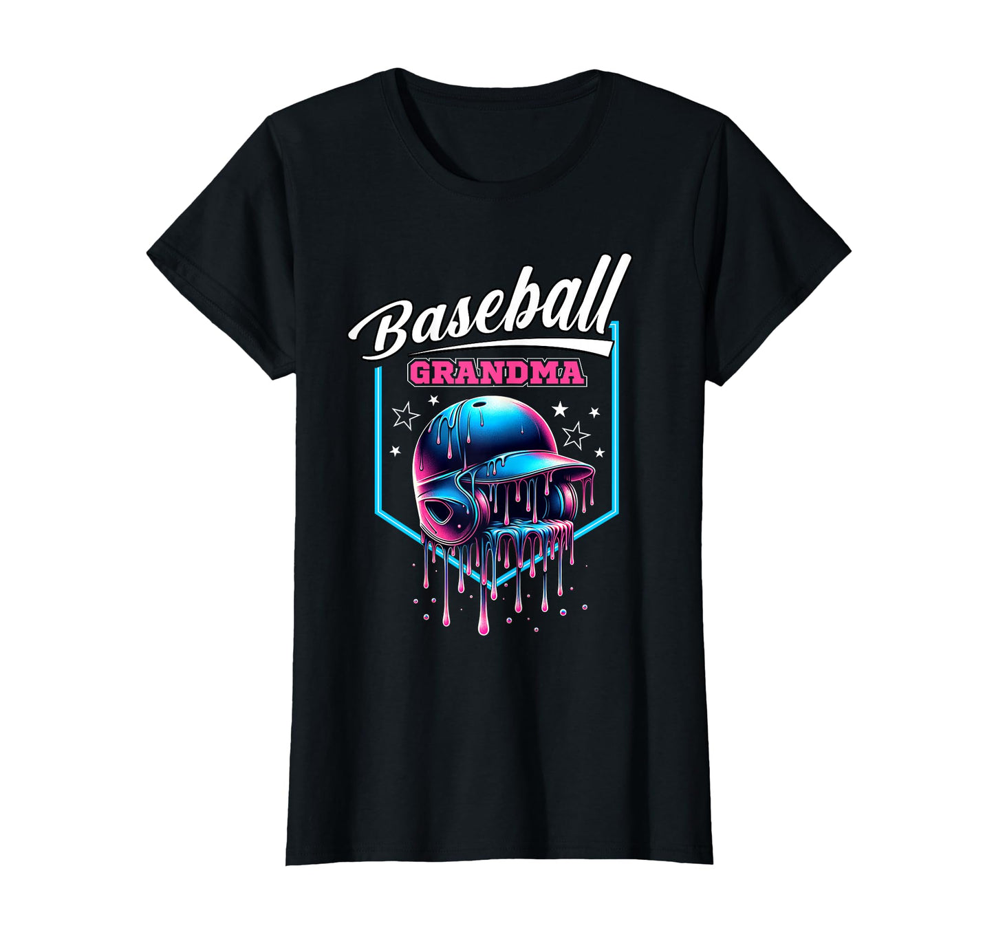 Baseball Grandma Ice Cream Drip Sprinkles T-Shirt - Graphic Print Unisex - T-Shirt, Sweatshirt, Hoodie