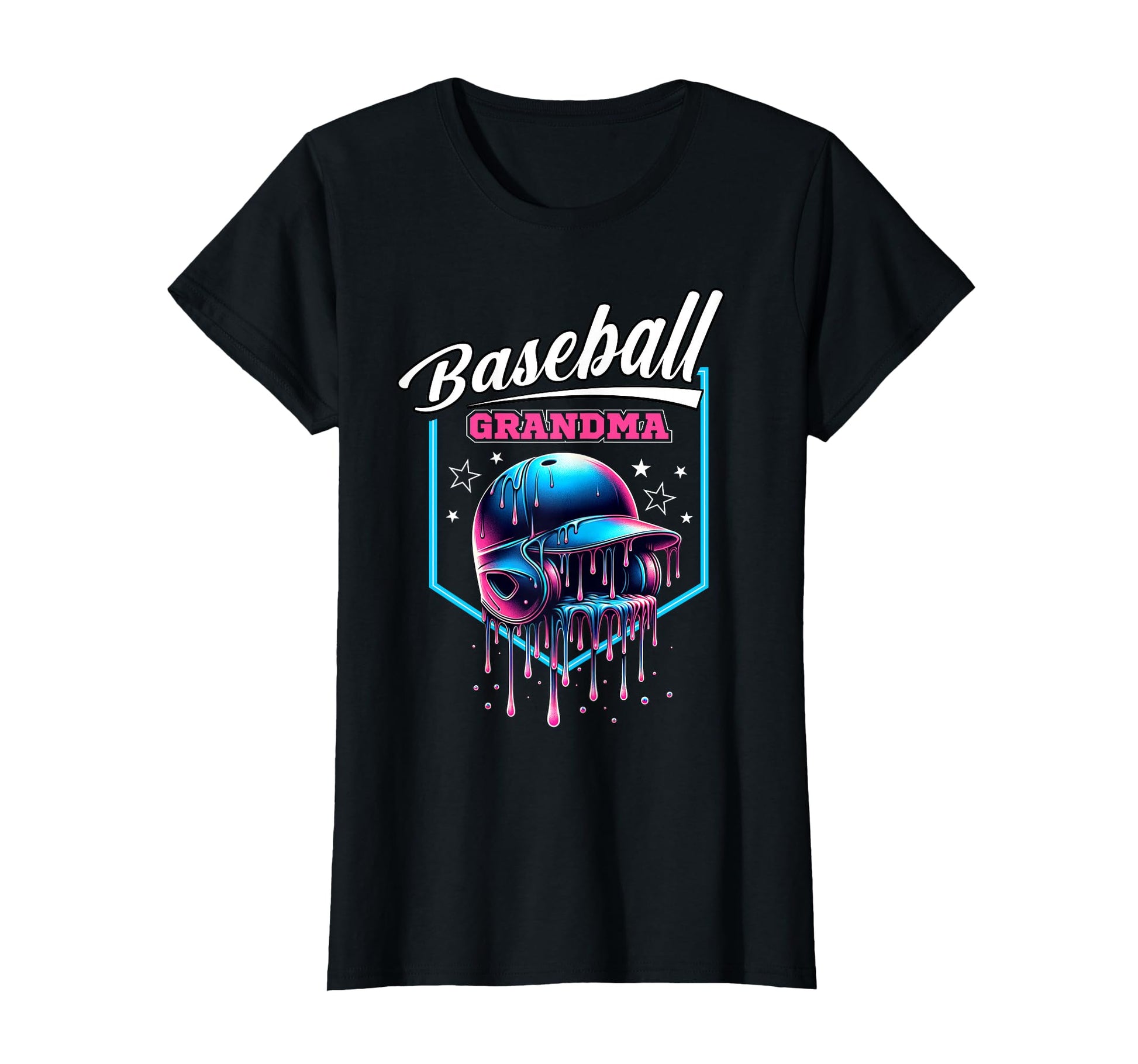 Baseball Grandma Ice Cream Drip Sprinkles T-Shirt - Graphic Print Unisex - T-Shirt, Sweatshirt, Hoodie