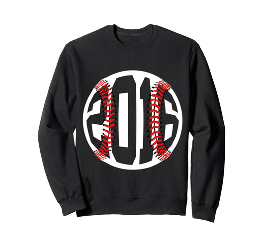 2016 Baseball 10Th Birthday Sweatshirt - Custom Art Print Unisex - T-Shirt, Sweatshirt, Hoodie