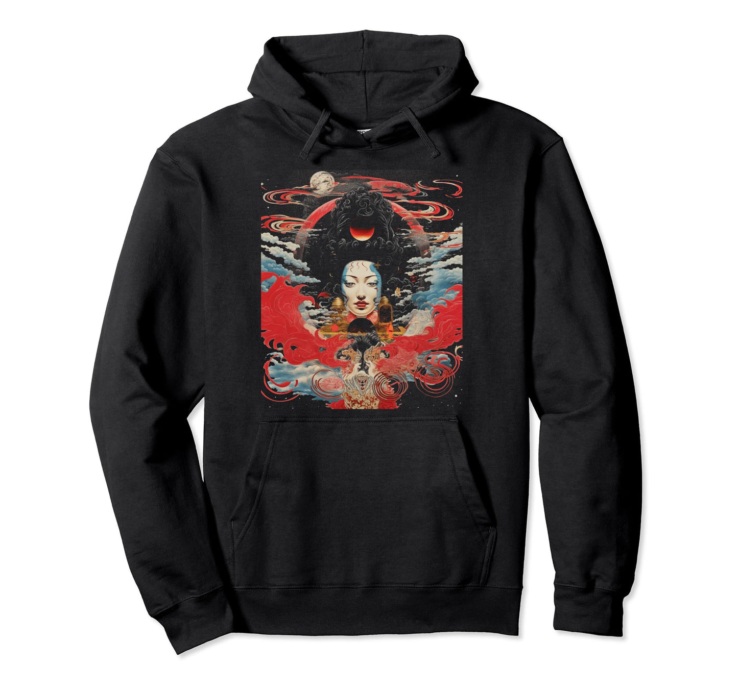 Japanese Y2K Aesthetic Surreal Hoodie - Casual Everyday Wear for Adults - T-Shirt, Sweatshirt, Hoodie